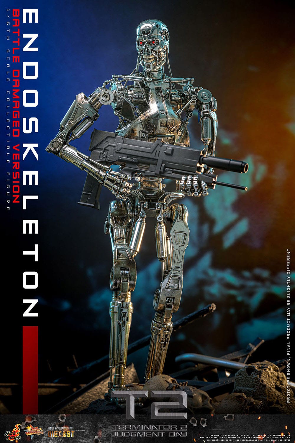 Terminator 2: Judgement: Endoskeleton (Battle Damaged Ver.): 1/6th - Hot Toys Action Figures