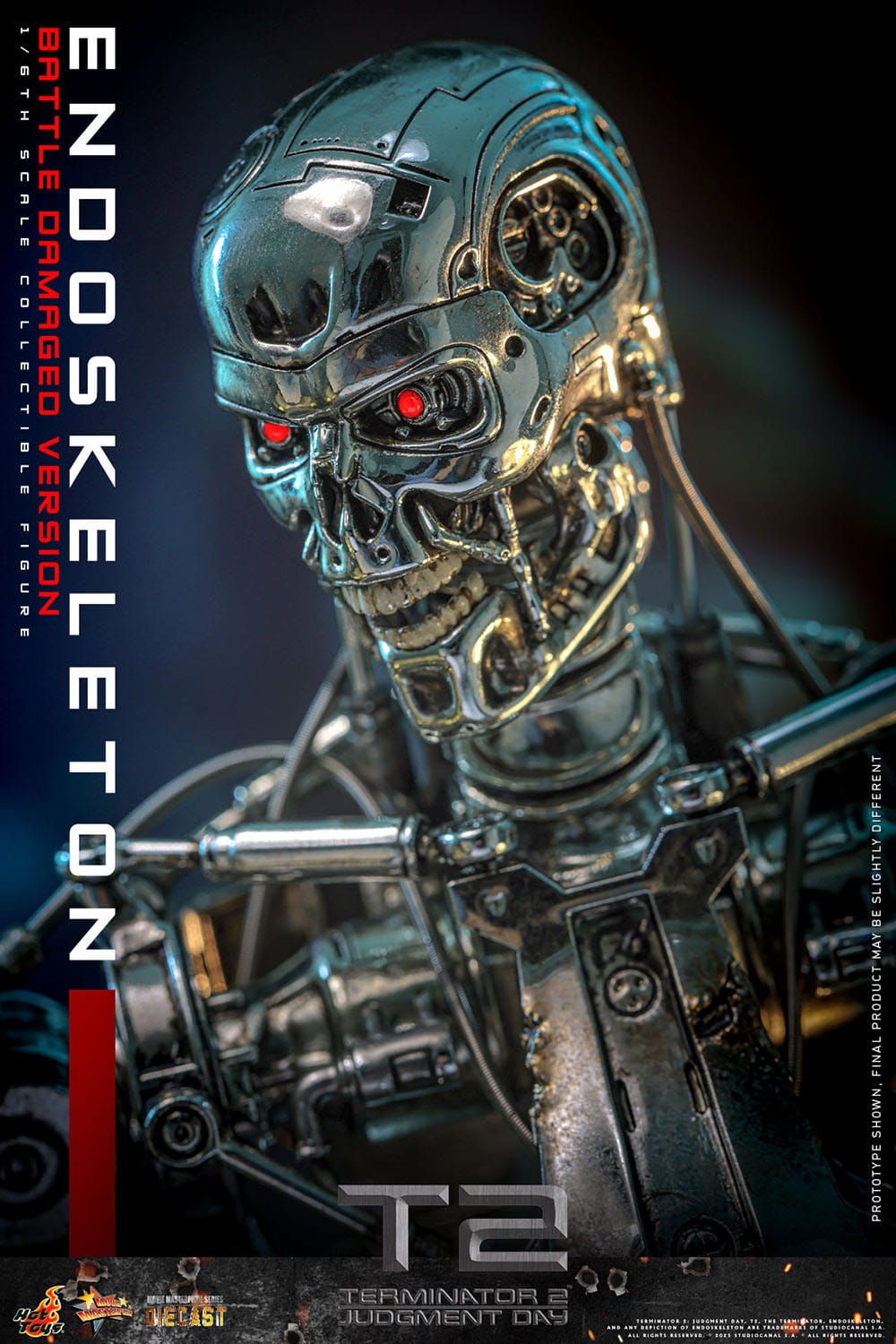 Terminator 2: Judgement: Endoskeleton (Battle Damaged Ver.): 1/6th - Hot Toys Action Figures