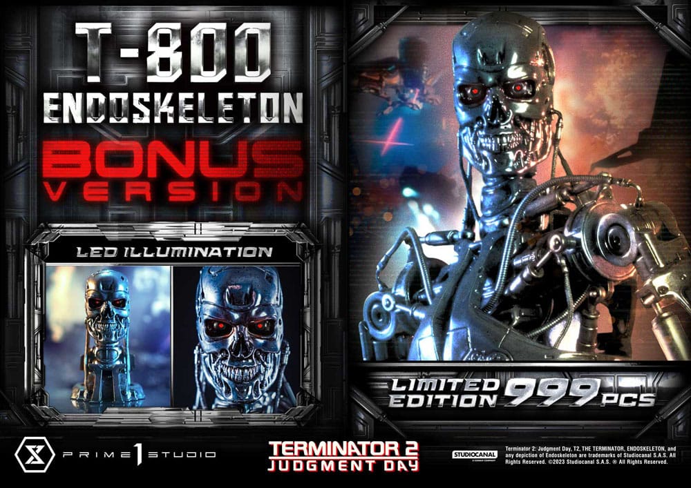 Terminator 2 Museum Masterline Series Statue 1/3 Judgment Day T800 Endoskeleton Deluxe Bonus Version 74 cm - Prime 1 Studio Statues