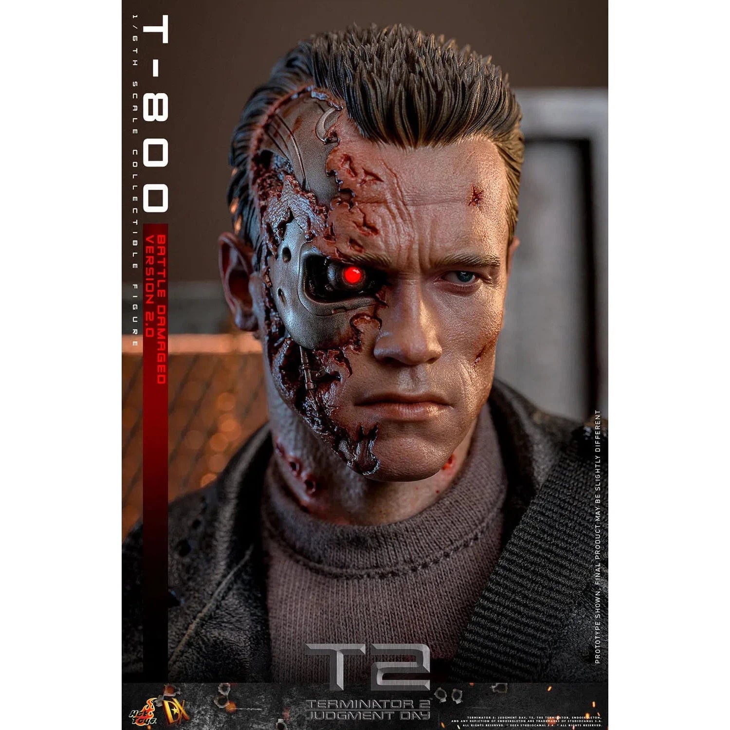 Terminator 2: T-800: Battle Damaged: Version 2.0: DX46 - Hot Toys Action Figure