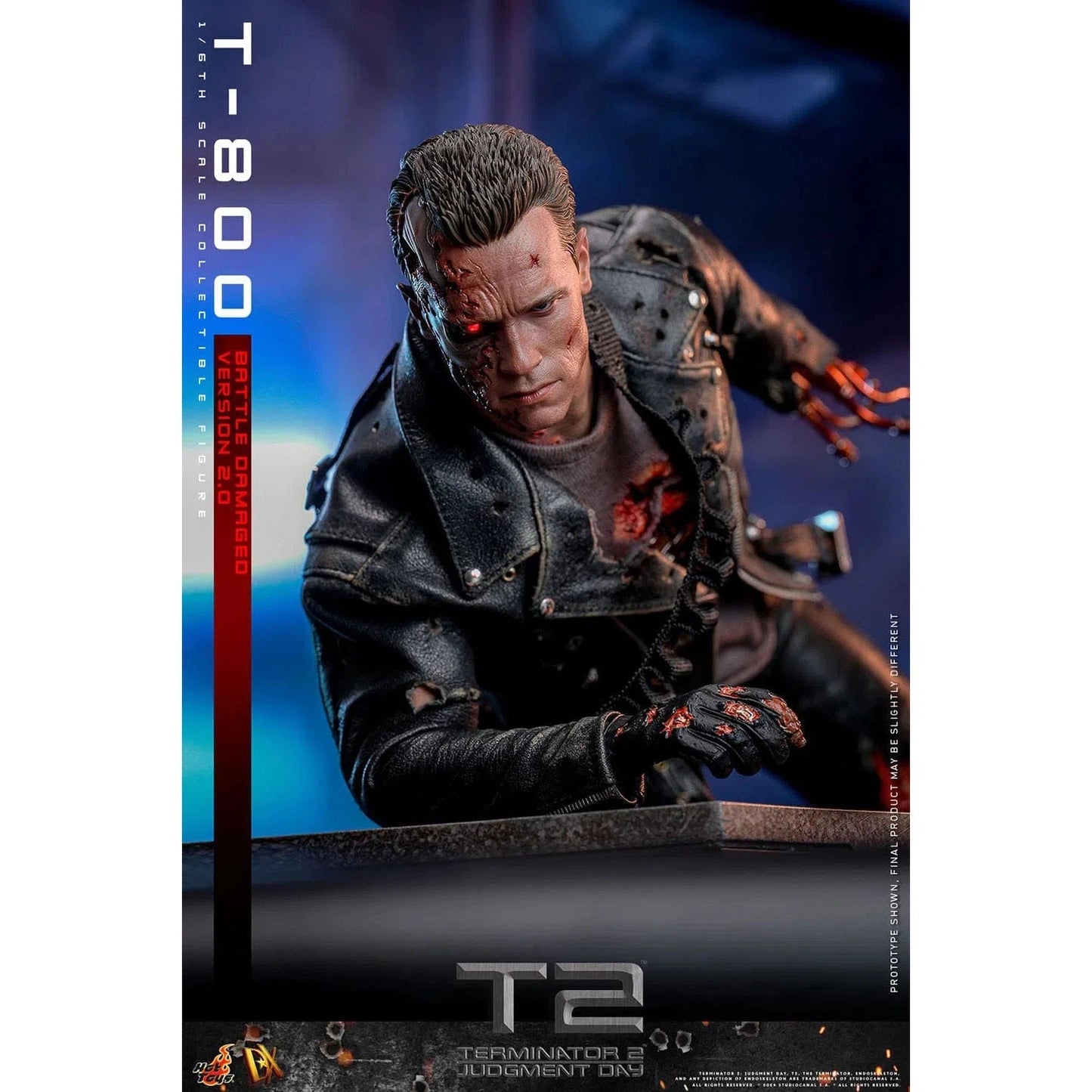 Terminator 2: T-800: Battle Damaged: Version 2.0: DX46 - Hot Toys Action Figure