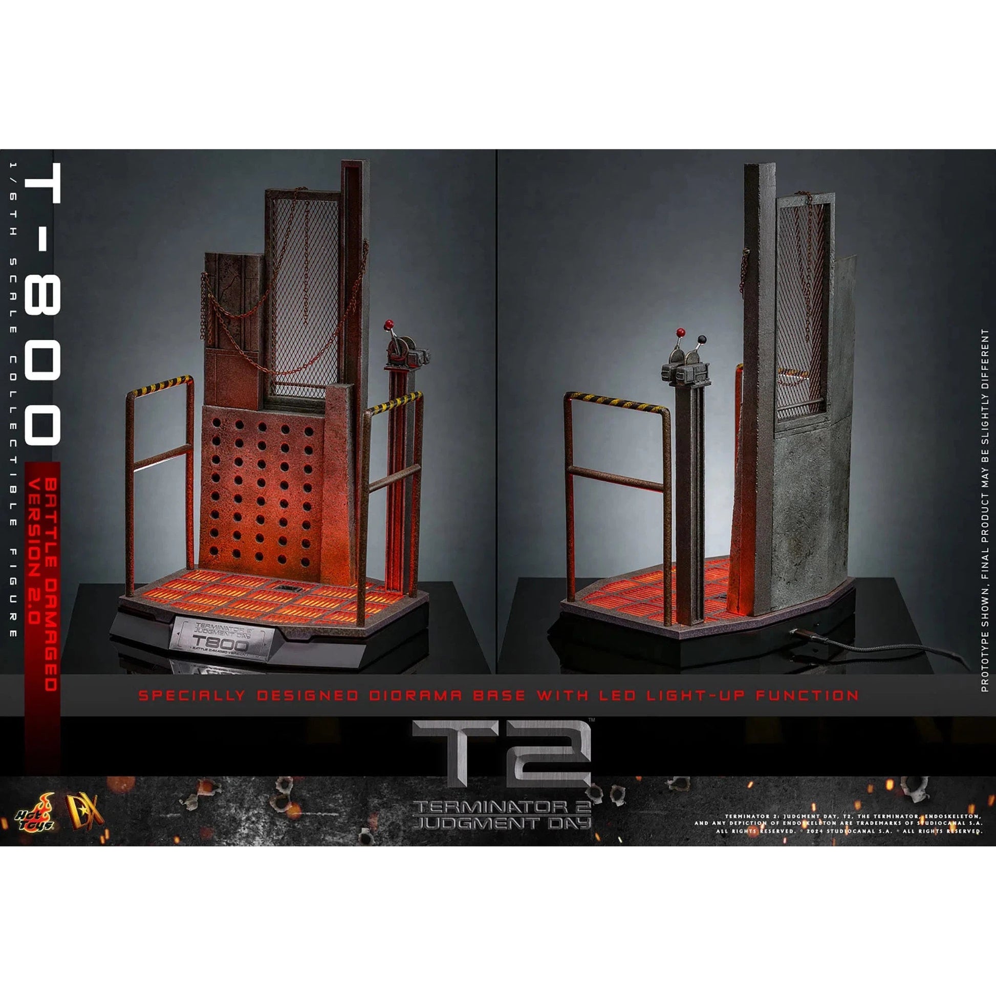 Terminator 2: T-800: Battle Damaged: Version 2.0: DX46 - Hot Toys Action Figure