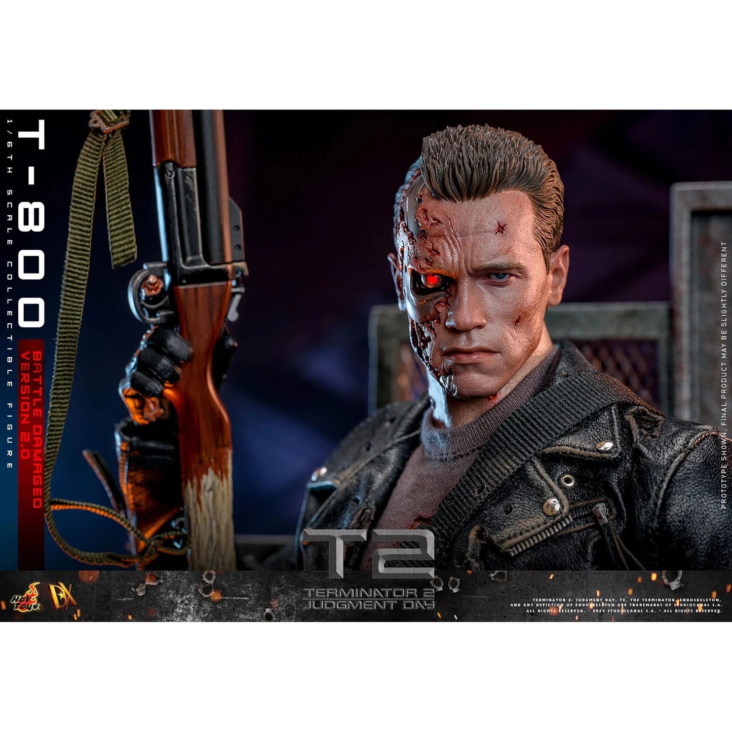 Terminator 2: T-800: Battle Damaged: Version 2.0: DX46 - Hot Toys Action Figure