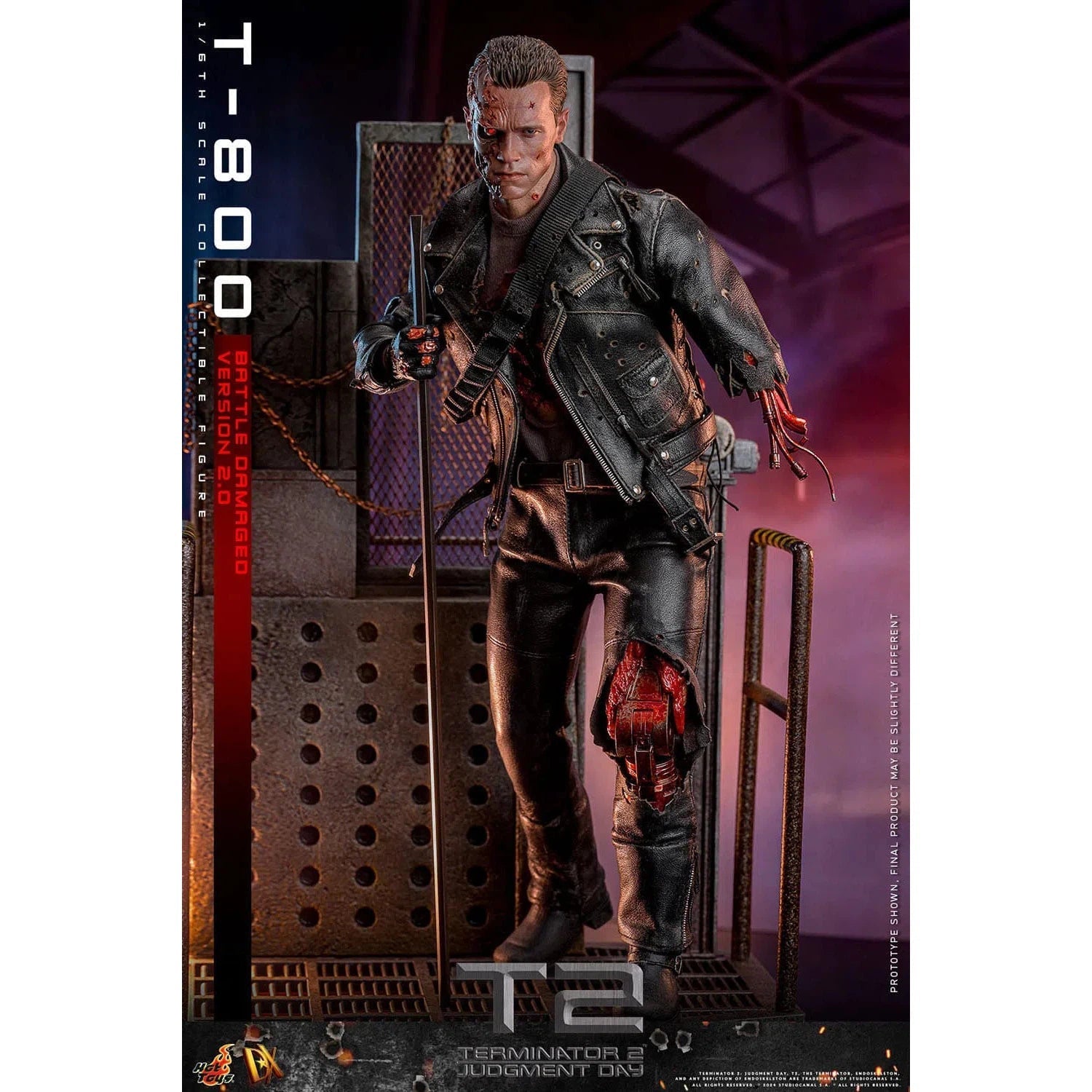 Terminator 2: T-800: Battle Damaged: Version 2.0: DX46 - Hot Toys Action Figure