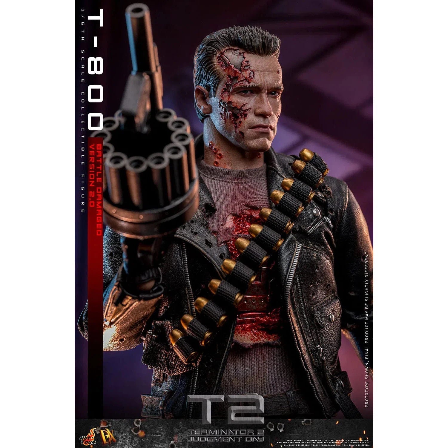 Terminator 2: T-800: Battle Damaged: Version 2.0: DX46 - Hot Toys Action Figure