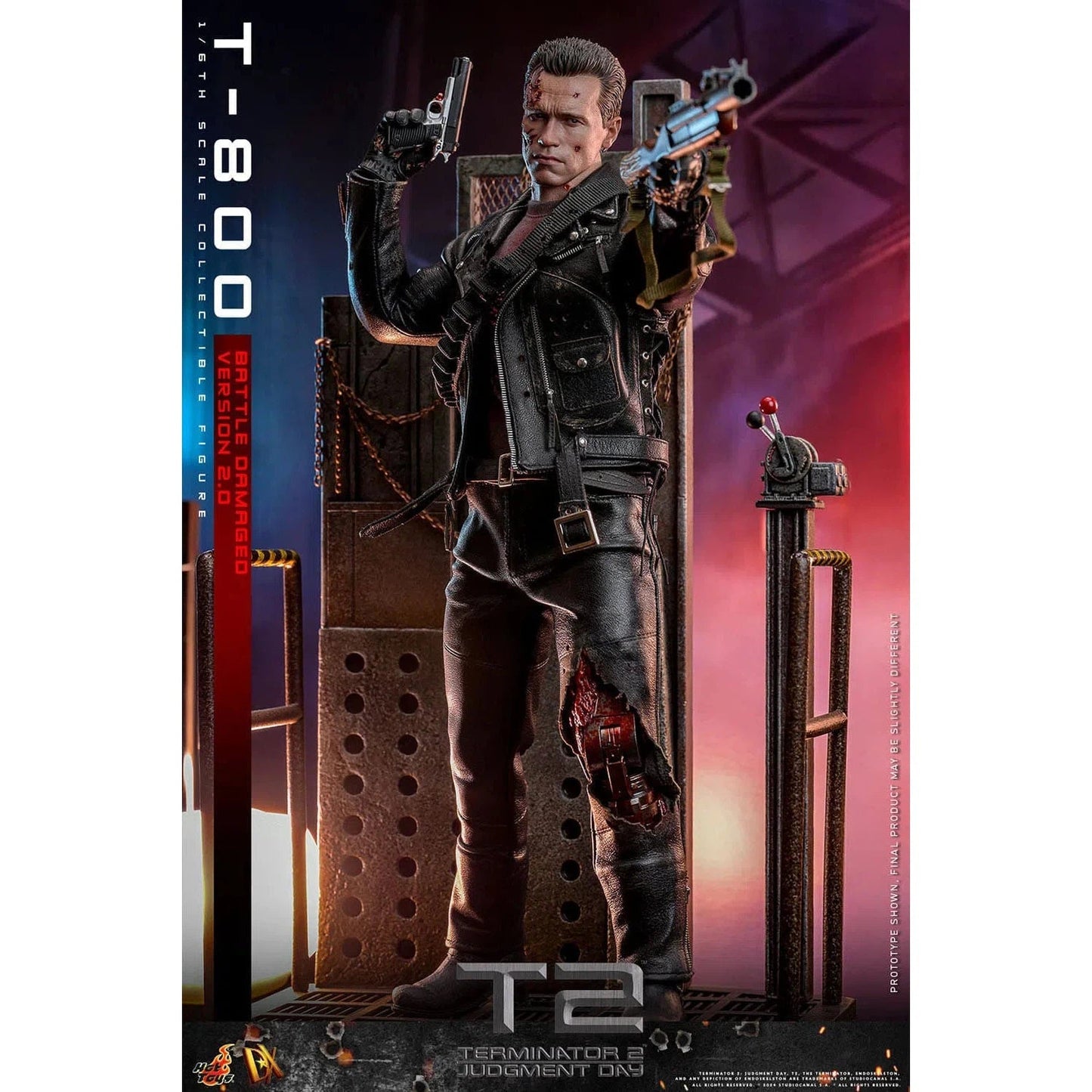 Terminator 2: T-800: Battle Damaged: Version 2.0: DX46 - Hot Toys Action Figure
