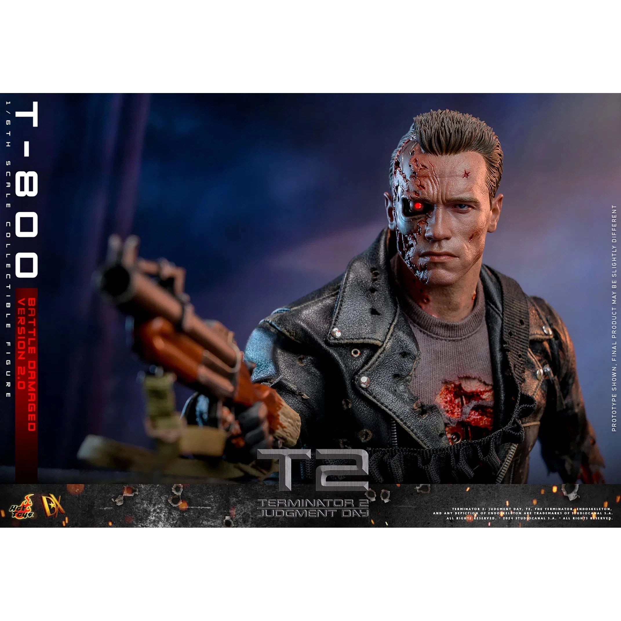 Terminator 2: T-800: Battle Damaged: Version 2.0: DX46: Hot Toys Hot Toys