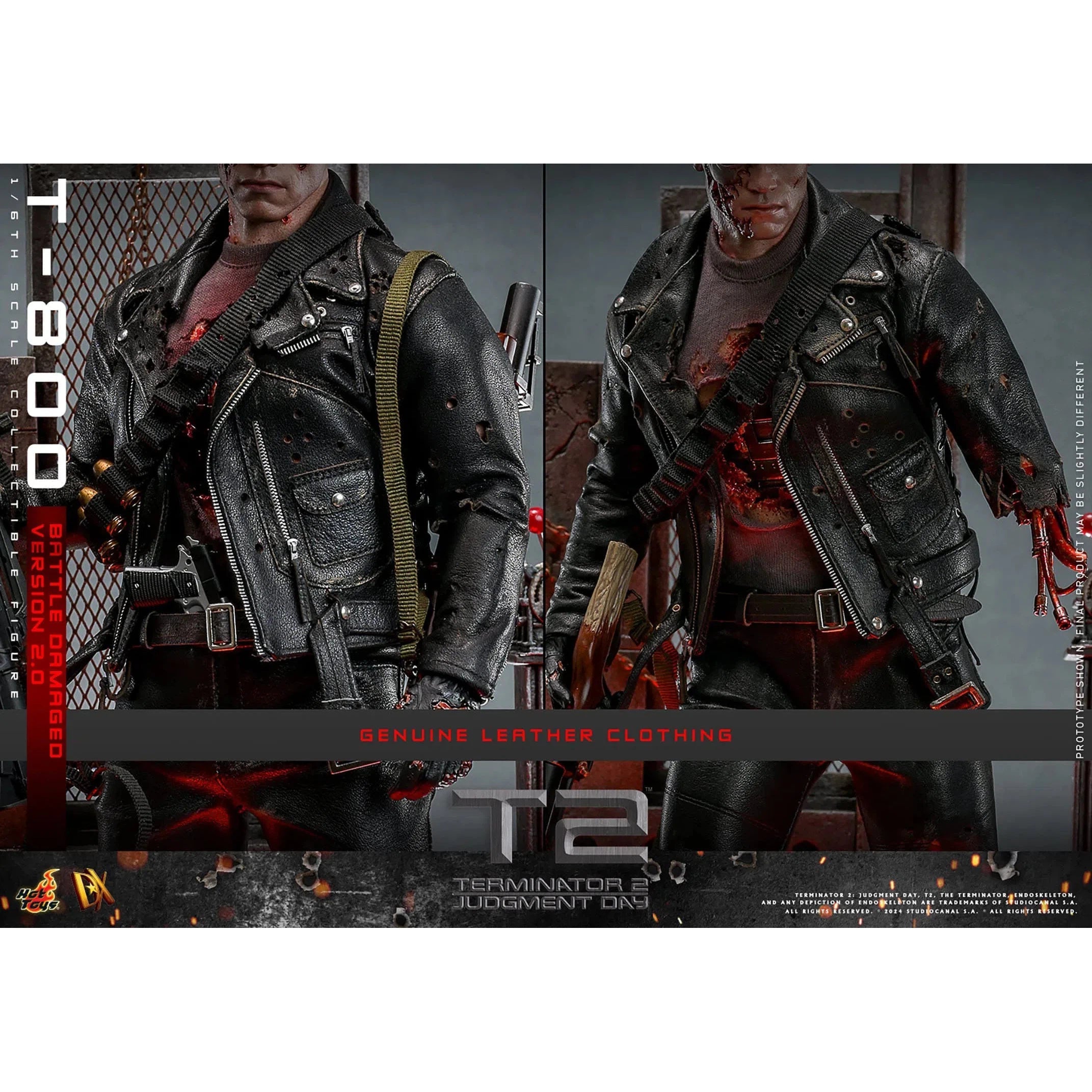 Terminator 2: T-800: Battle Damaged: Version 2.0: DX46: Hot Toys Hot Toys