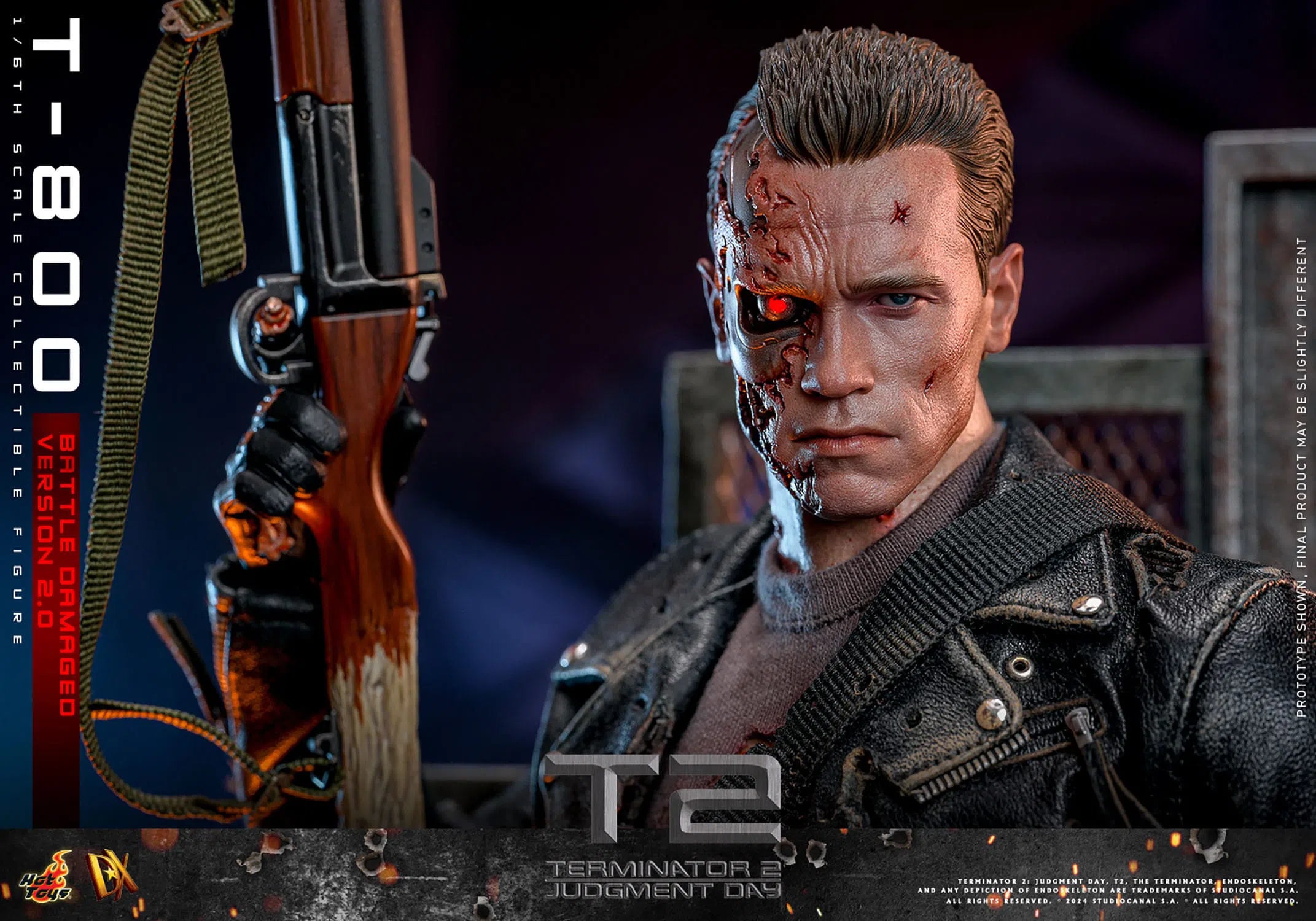 Terminator 2: T-800: Battle Damaged: Version 2.0: DX46: Hot Toys Hot Toys