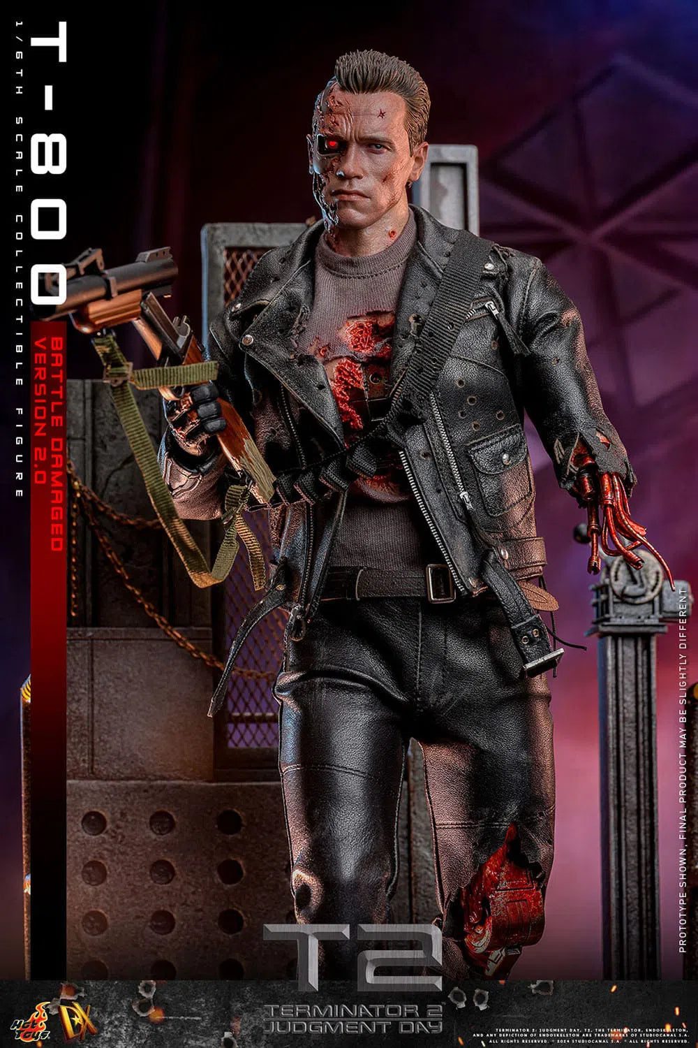 Terminator 2: T-800: Battle Damaged: Version 2.0: DX46: Hot Toys Hot Toys