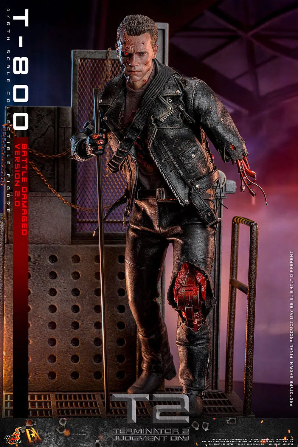 Terminator 2: T-800: Battle Damaged: Version 2.0: DX46: Hot Toys Hot Toys