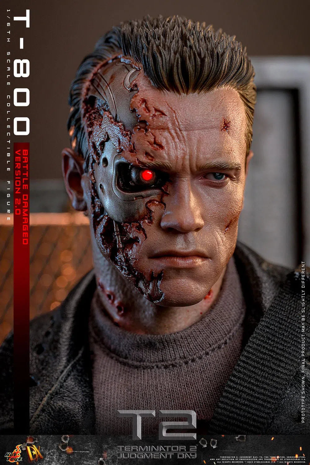 Terminator 2: T-800: Battle Damaged: Version 2.0: DX46: Hot Toys Hot Toys