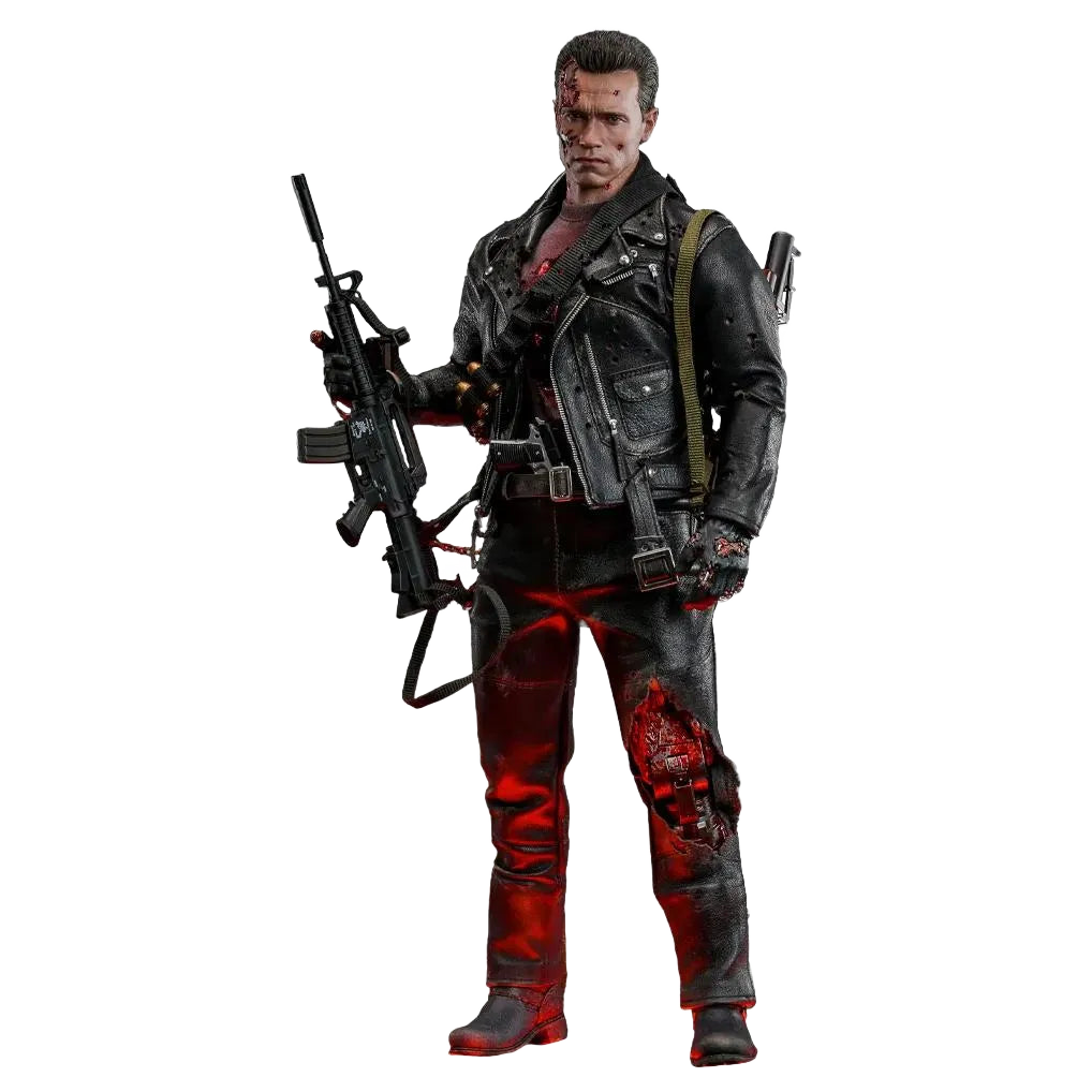 Terminator 2: T-800: Battle Damaged: Version 2.0: DX46 - Hot Toys Action Figures