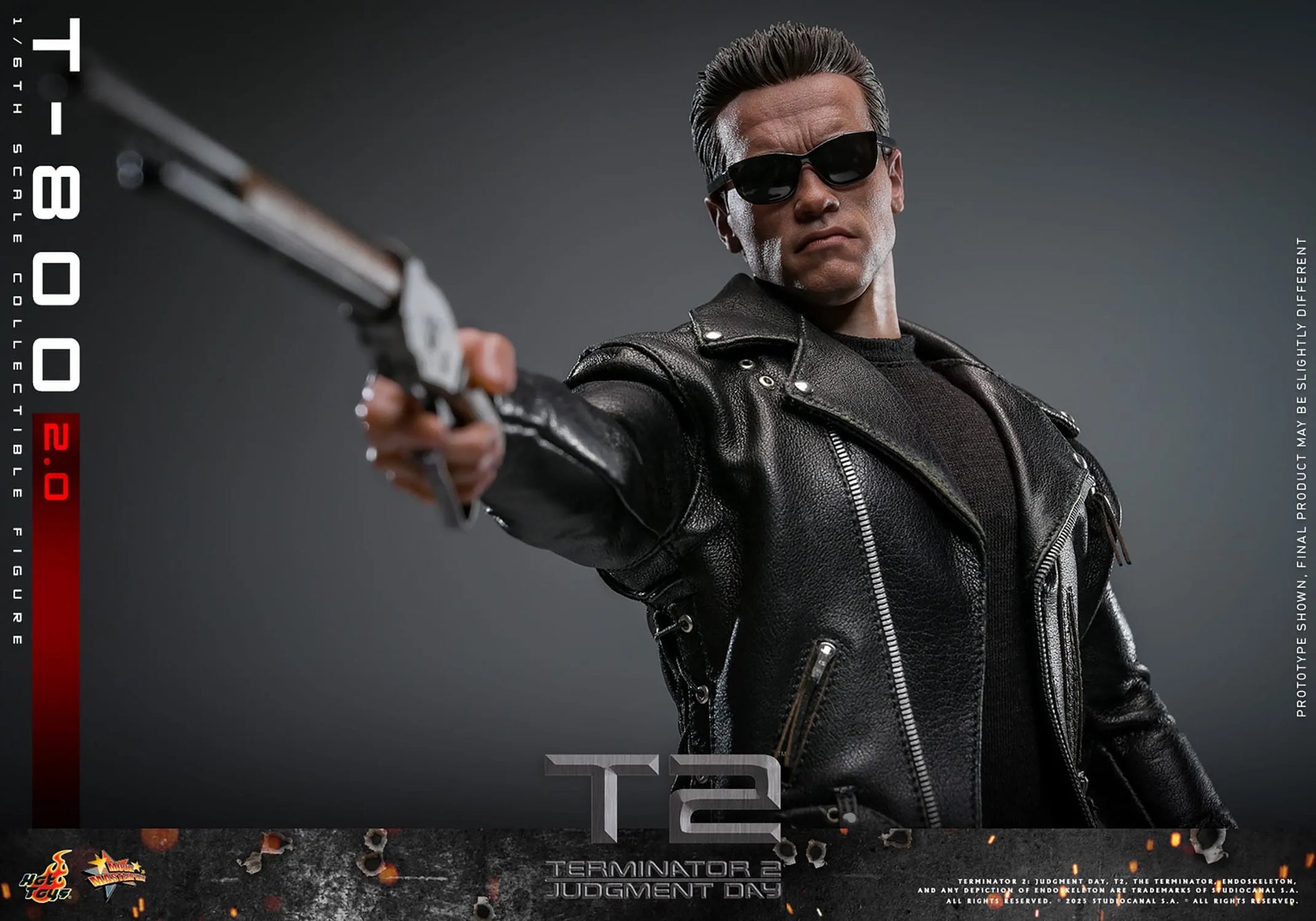 Terminator 2: T-800 Version 2.0: MMS795: 1/6th - Hot Toys Action Figures