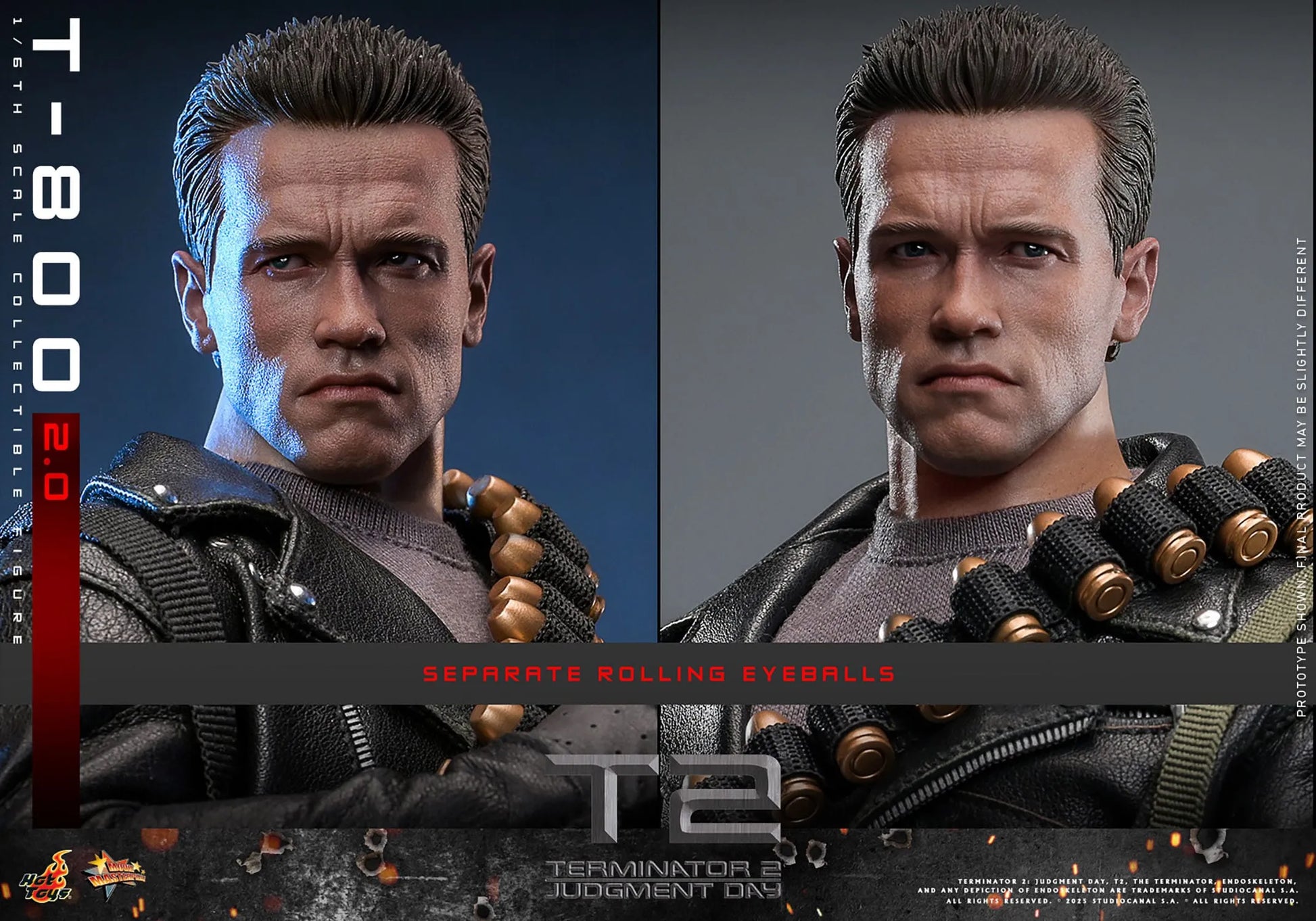 Terminator 2: T-800 Version 2.0: MMS795: 1/6th Scale Action Figure - Hot Toys Action Figure