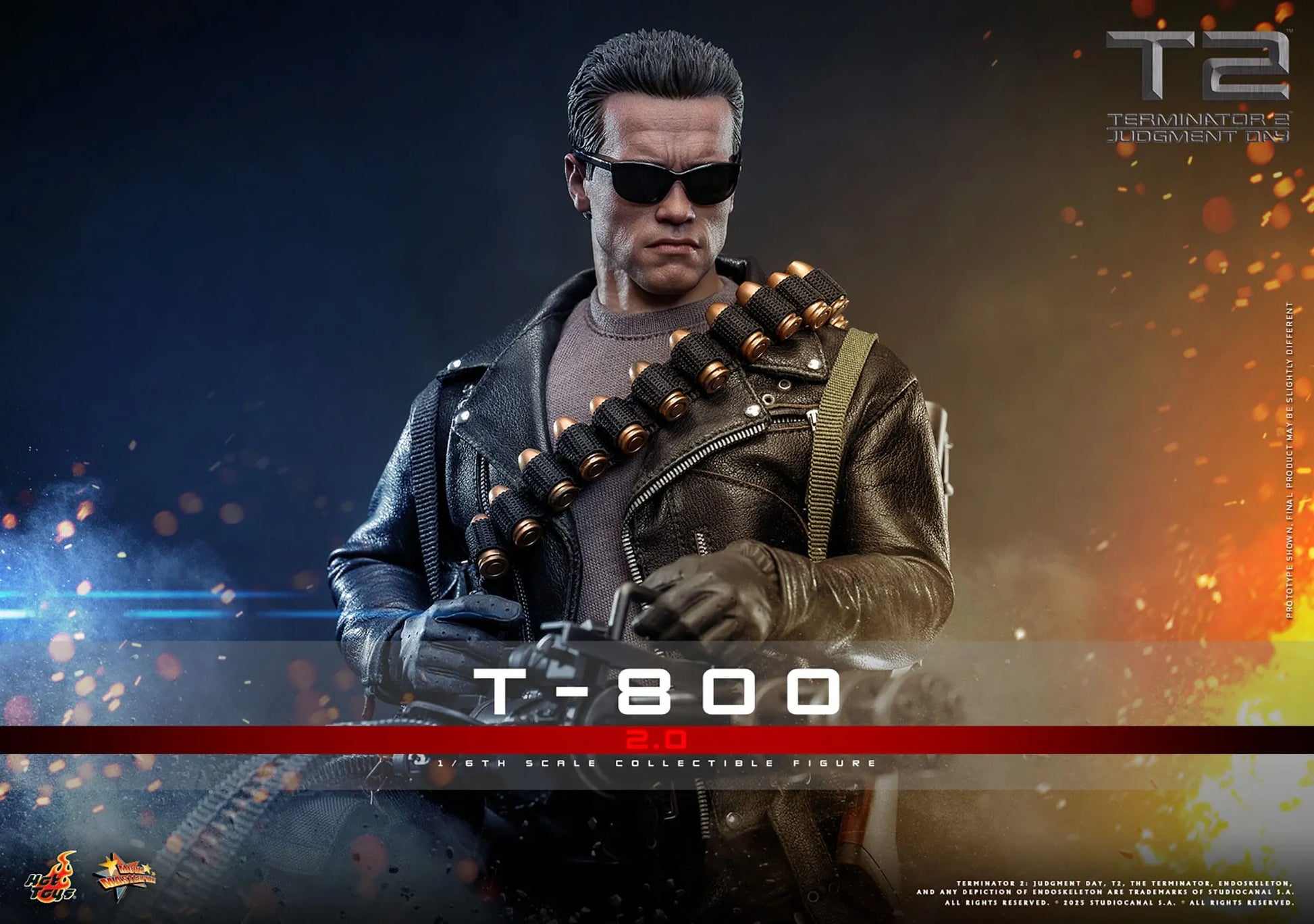 Terminator 2: T-800 Version 2.0: MMS795: 1/6th Scale Action Figure - Hot Toys Action Figure