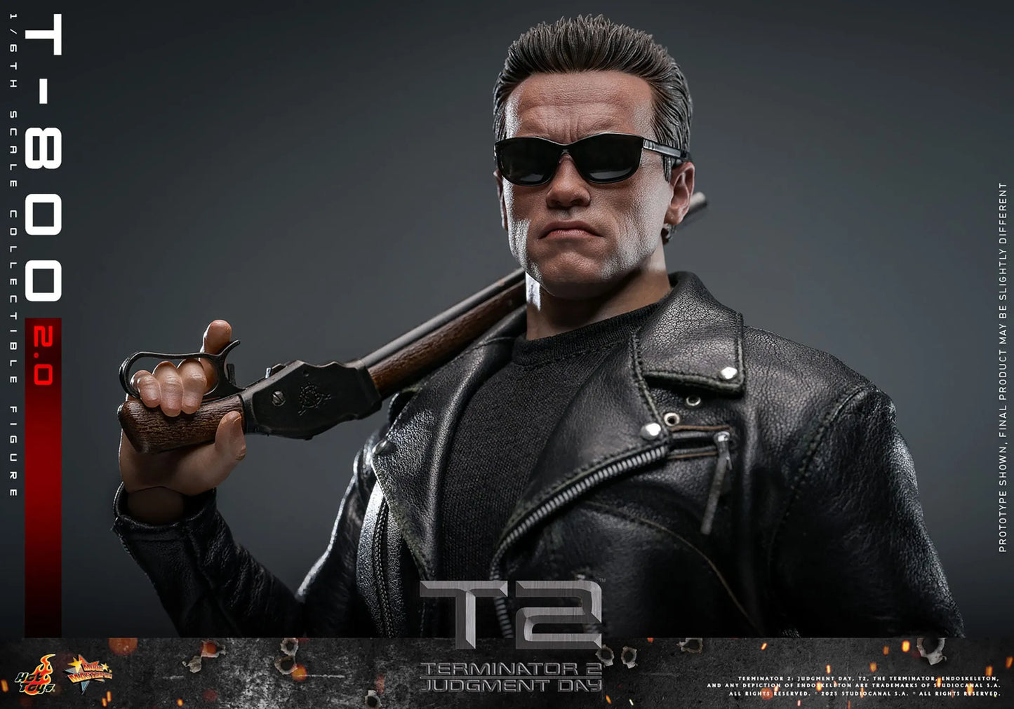 Terminator 2: T-800 Version 2.0: MMS795: 1/6th Scale Action Figure - Hot Toys Action Figure