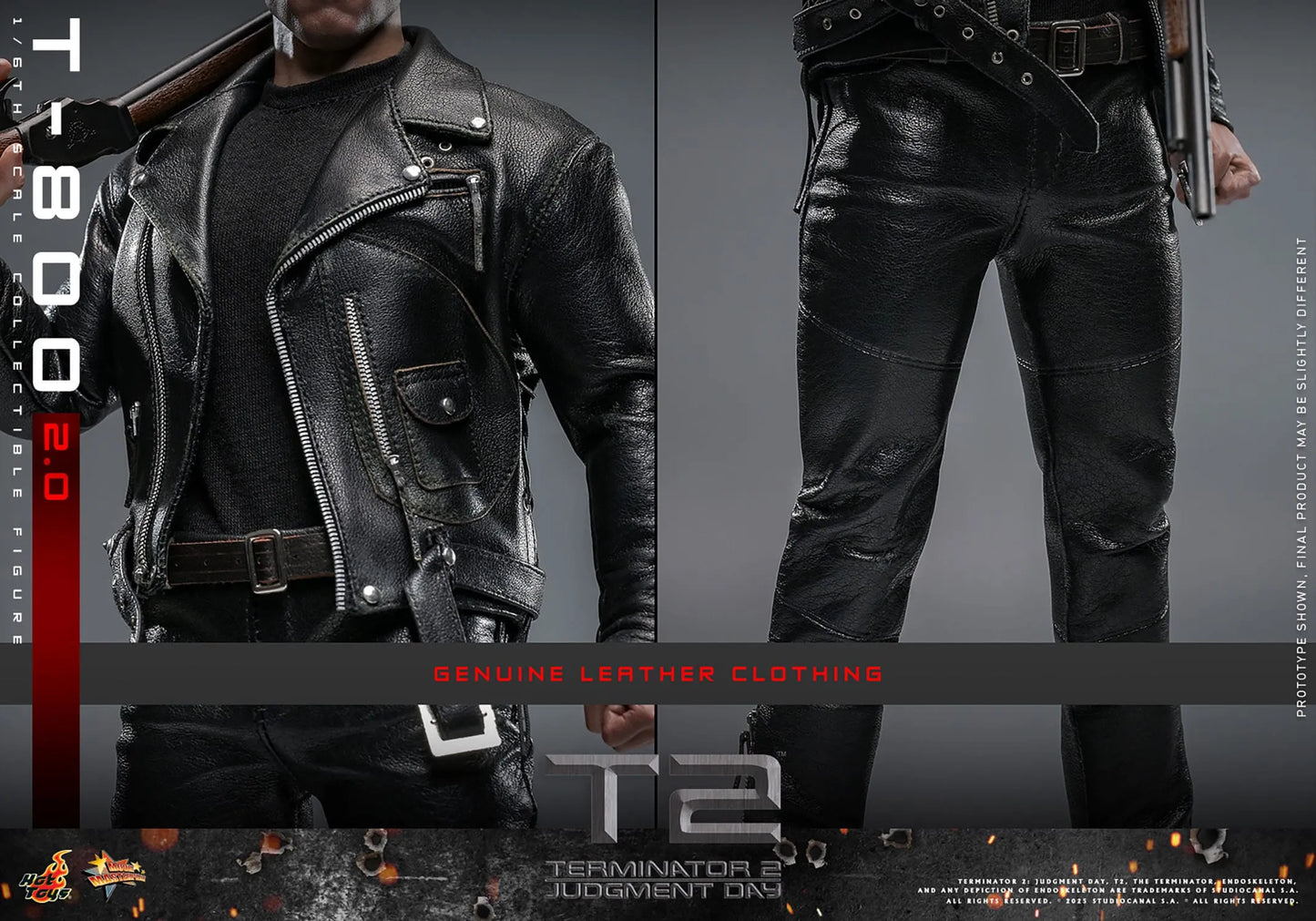 Terminator 2: T-800 Version 2.0: MMS795: 1/6th Scale Action Figure: Hot Toys Hot Toys
