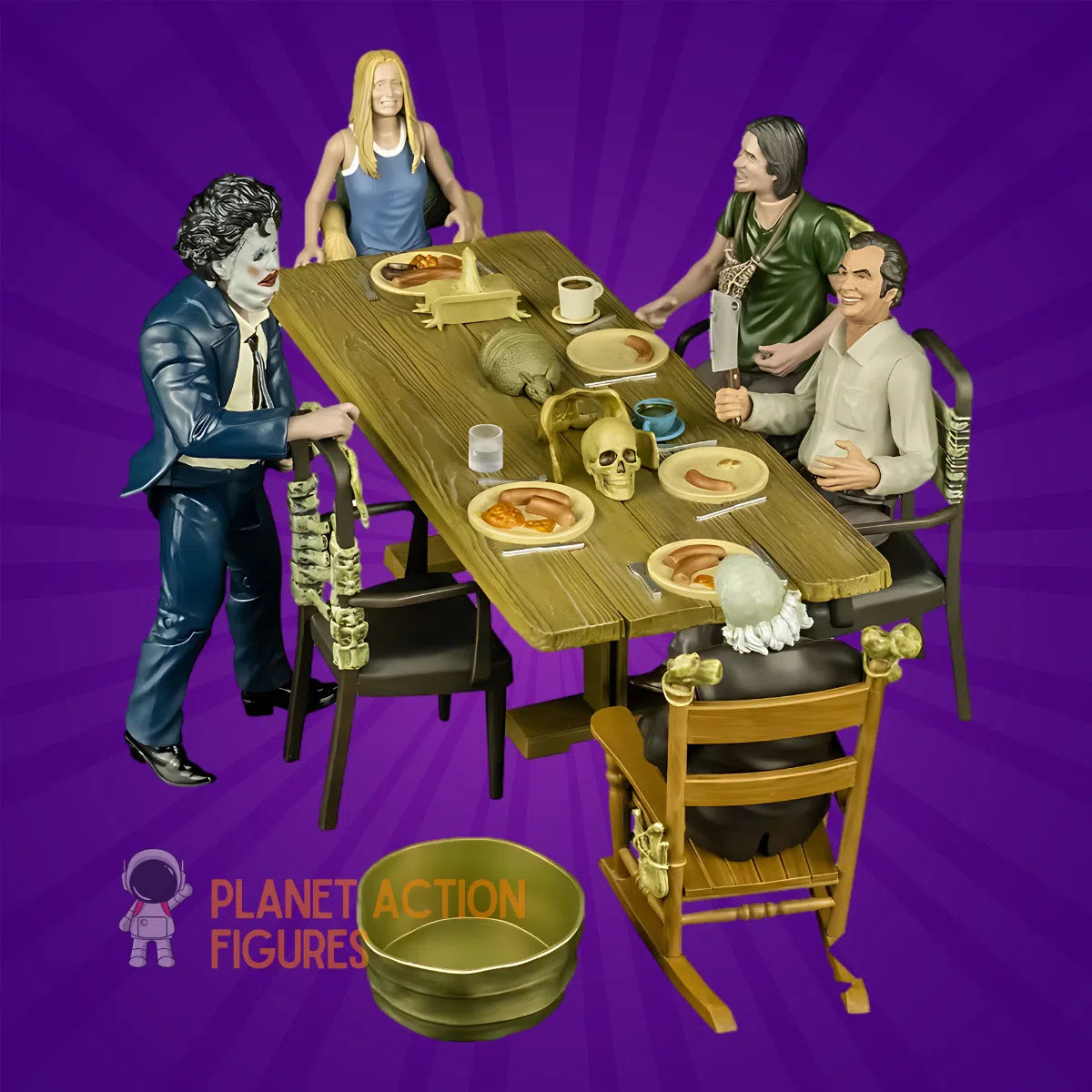 Texas Chainsaw Massacre: Dinner Scene Play Set: 5" Scale Action Figures Trick Or Treat