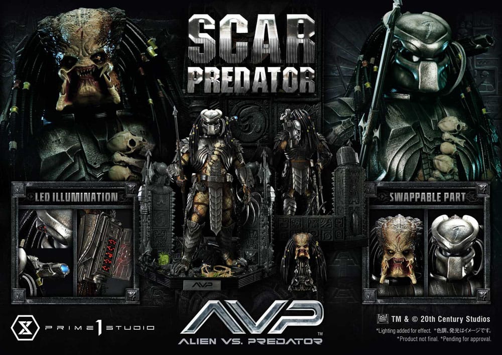 The Alien vs. Predator Museum Masterline Series Statue 1/3 Scar Predator 93 cm - Prime 1 Studio Statues