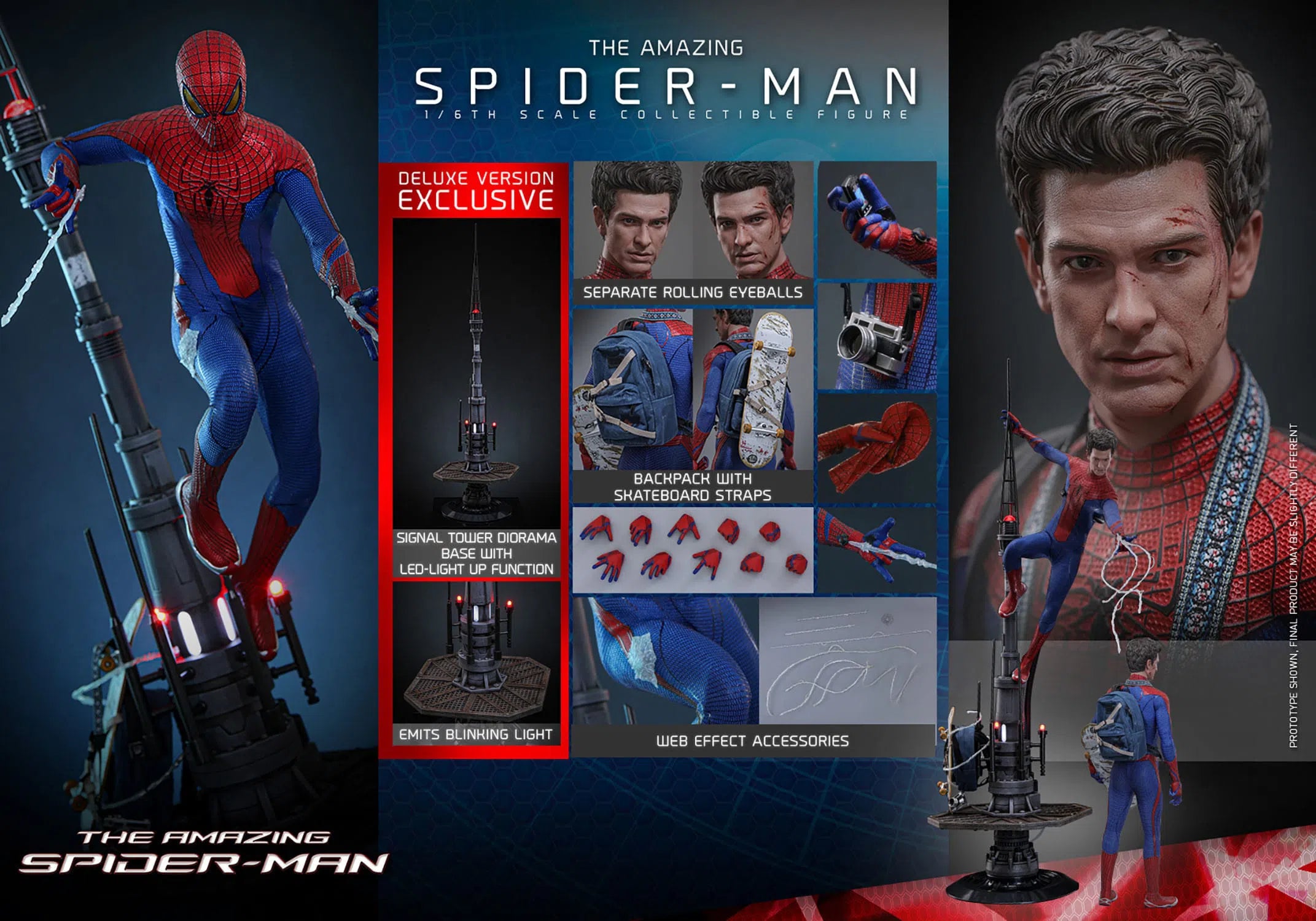 The Amazing Spider-Man: Spider-Man: Deluxe: Hot Toys: MMS772 Hot Toys