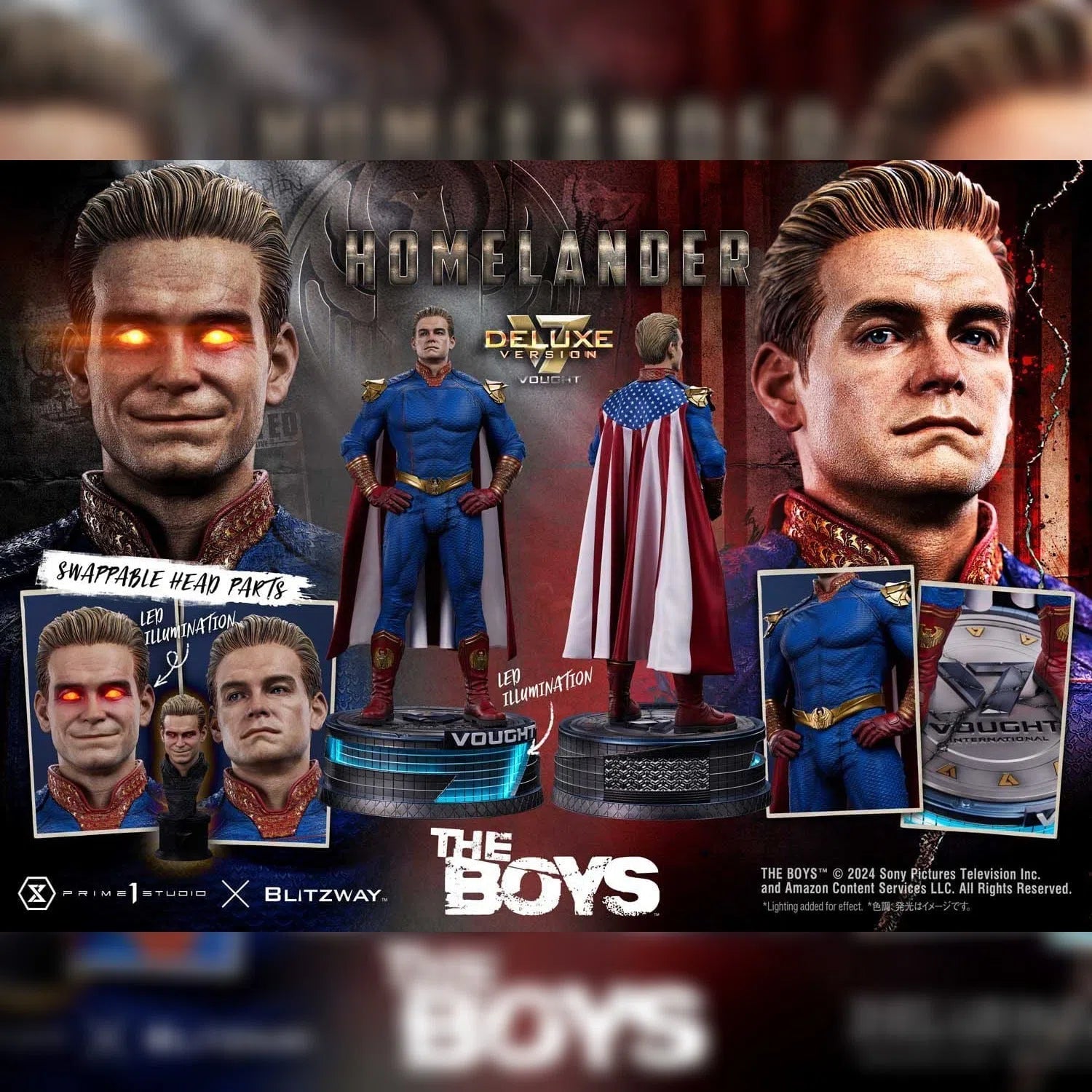 The Boys: Homelander: Premium Masterline Series Statue: 1/4 Scale: Deluxe Version 57 cm Prime 1 Studios