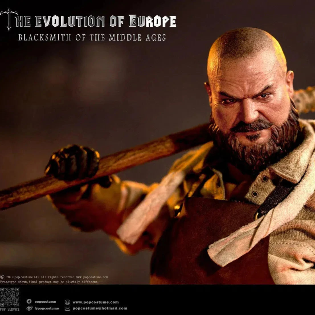 The Evolution of Europe: Blacksmith Of The Middle Ages: POP-EE02: Pop Costume: Sixth Scale Figure Pop Costume