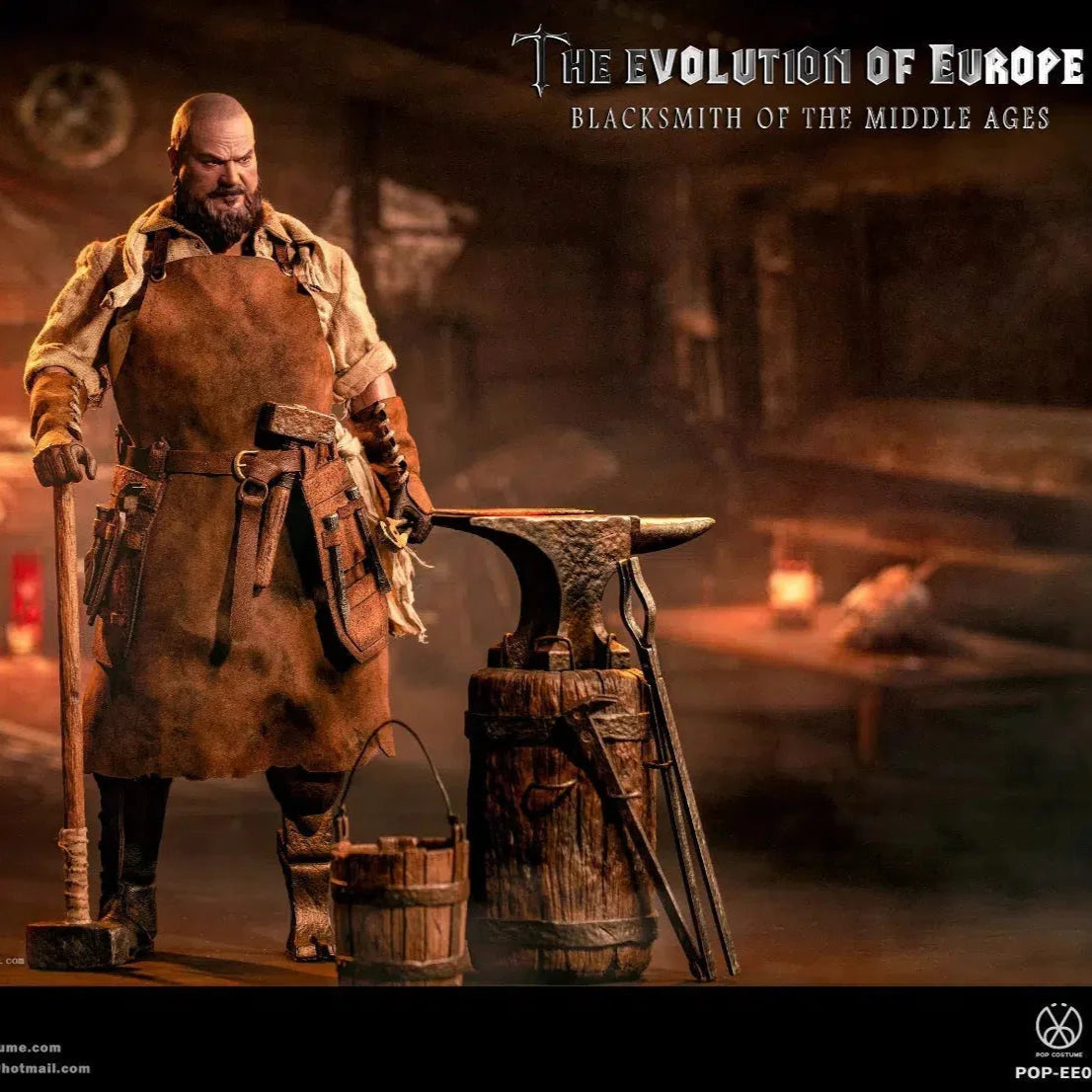 The Evolution of Europe: Blacksmith Of The Middle Ages: POP-EE02: Pop Costume: Sixth Scale Figure Pop Costume