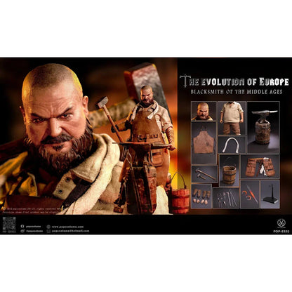 The Evolution of Europe: Blacksmith Of The Middle Ages: POP-EE02: Pop Costume: Sixth Scale Figure - Pop Toys Action Figure