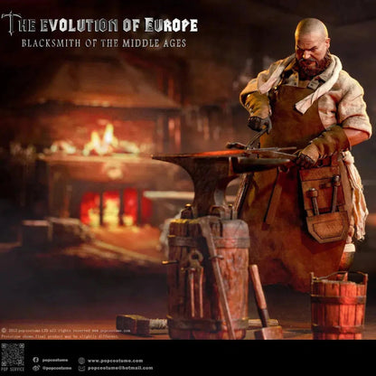 The Evolution of Europe: Blacksmith Of The Middle Ages: POP-EE02: Pop Costume: Sixth Scale Figure - Pop Toys Action Figure