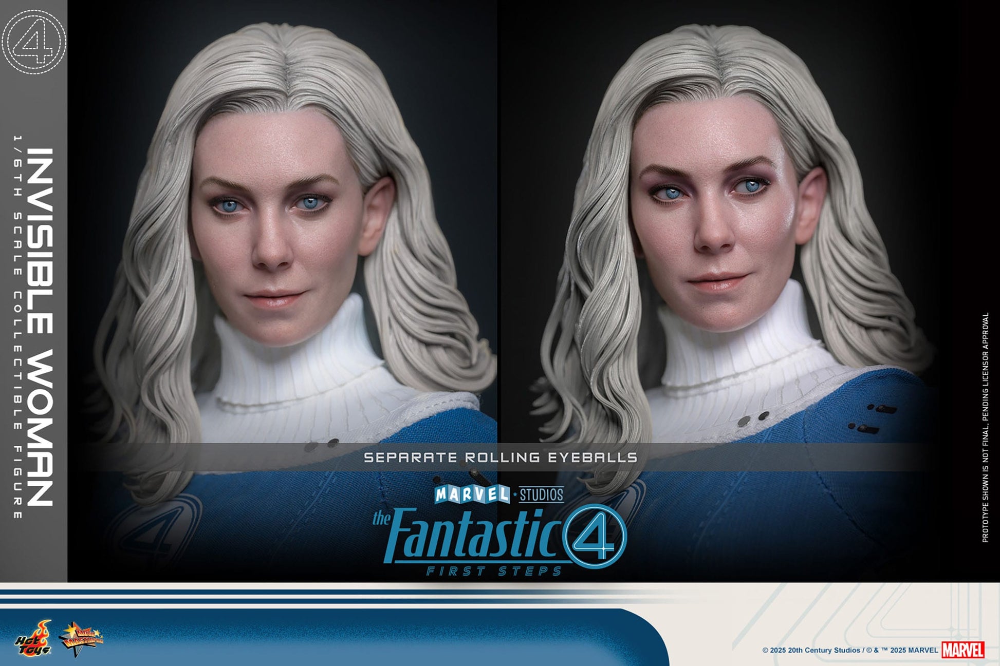 The Fantastic Four: First Steps: Invisible Woman: 1/6th - Hot Toys Action Figures