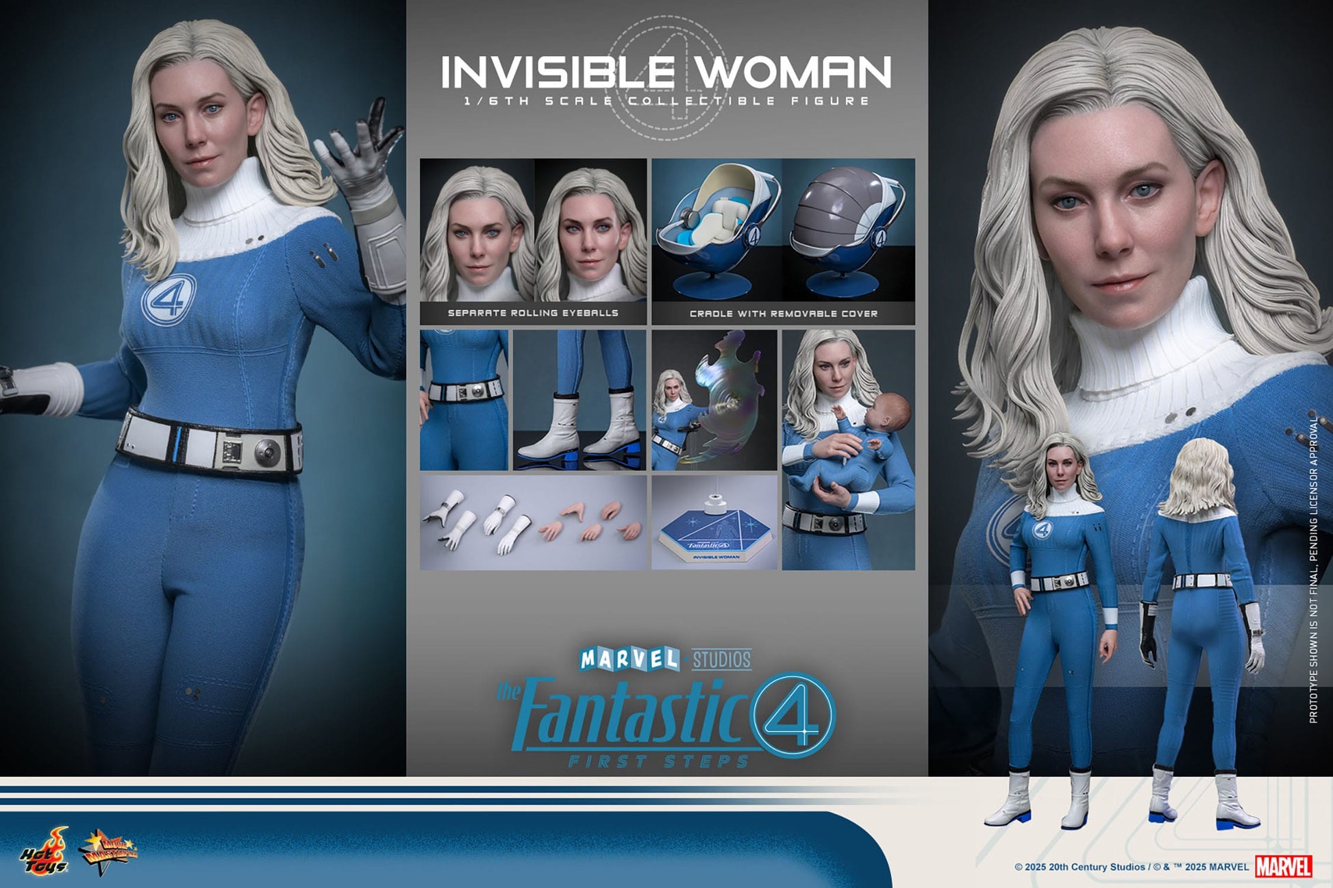 The Fantastic Four: First Steps: Invisible Woman: 1/6th Scale Action Figure: Hot Toys by Hot Toys – Action Figure, [scale], UK stockist Planet Action Figures