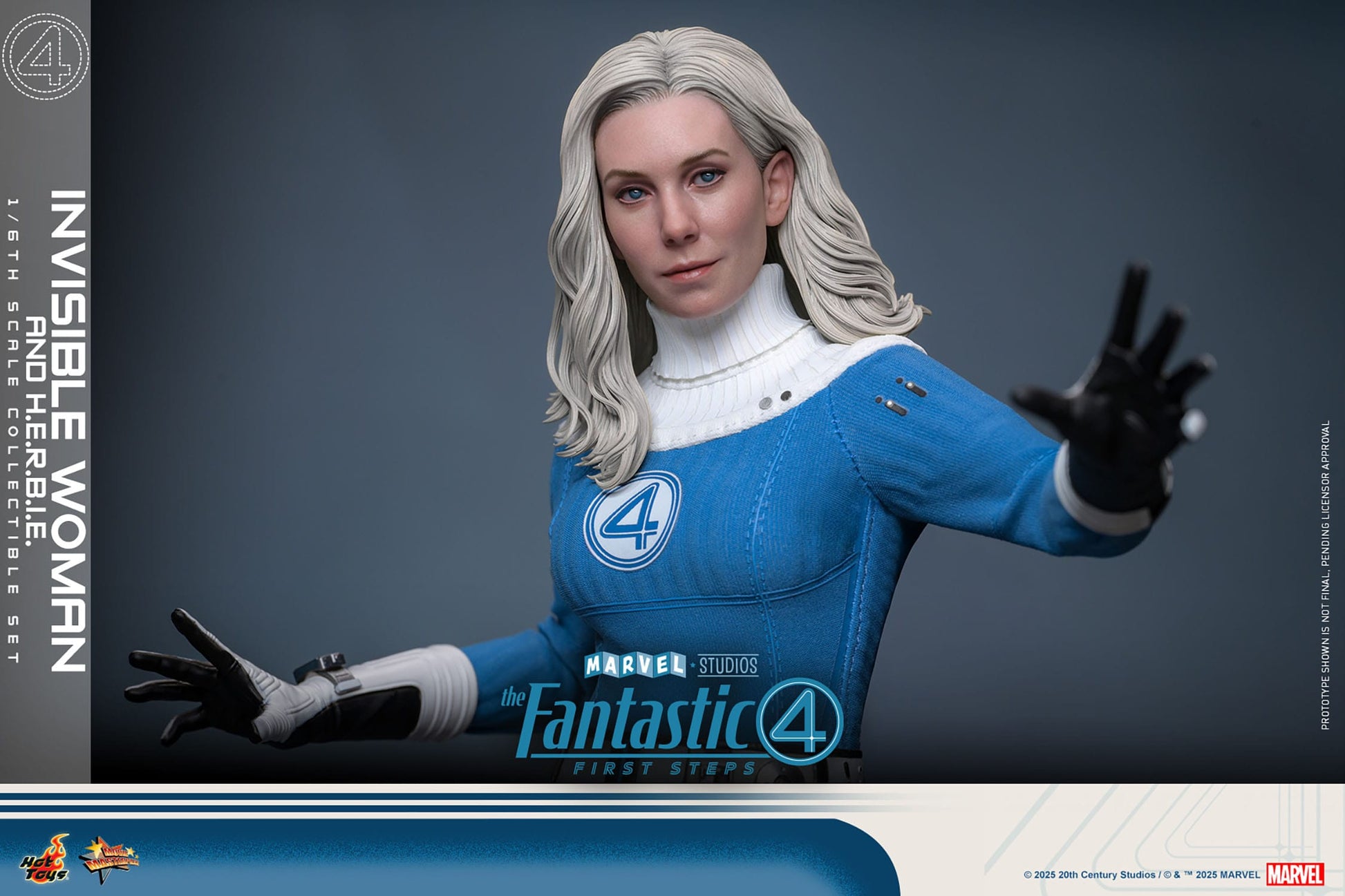 The Fantastic Four: First Steps: Invisible Woman & H.E.R.B.I.E: 1/6th - Hot Toys Action Figures