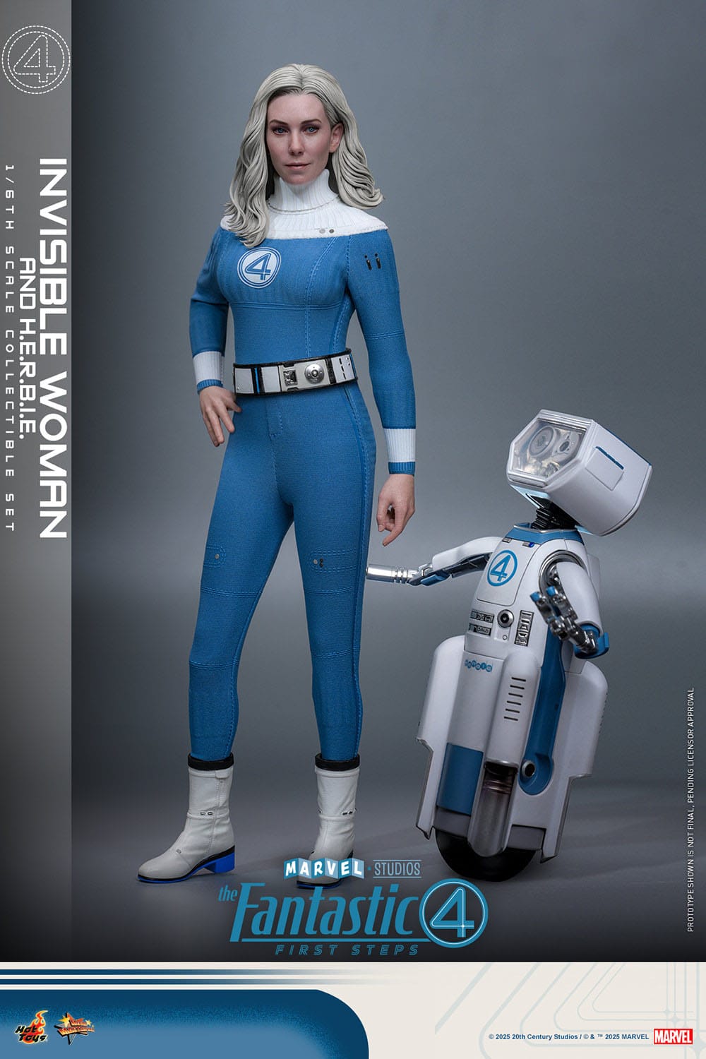 The Fantastic Four: First Steps: Invisible Woman & H.E.R.B.I.E: 1/6th - Hot Toys Action Figures