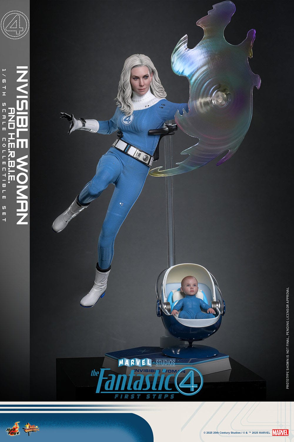 The Fantastic Four: First Steps: Invisible Woman & H.E.R.B.I.E: 1/6th - Hot Toys Action Figures