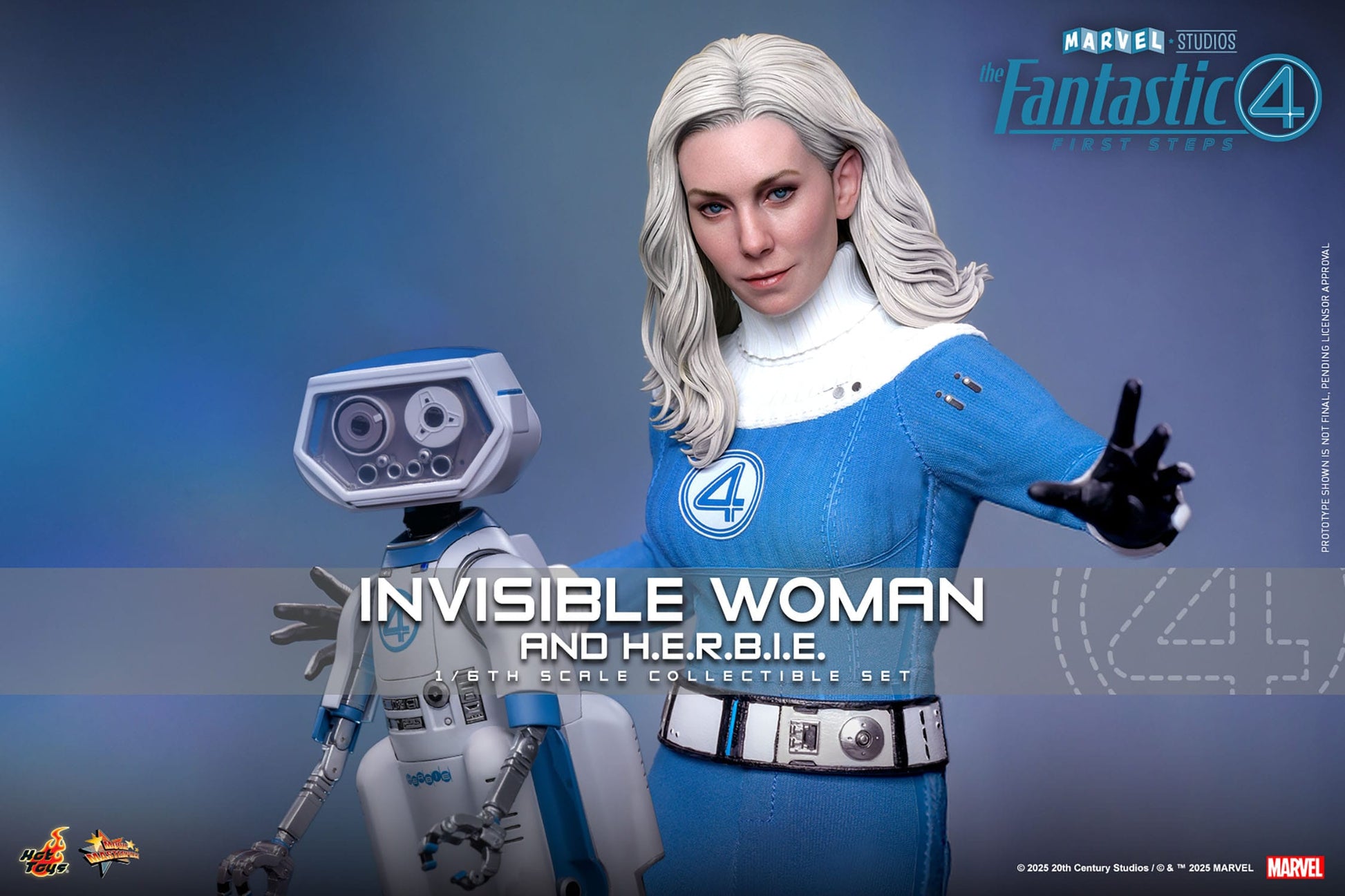 The Fantastic Four: First Steps: Invisible Woman & H.E.R.B.I.E: 1/6th Scale Action Figure: Hot Toys by Hot Toys – Action Figure, [scale], UK stockist Planet Action Figures