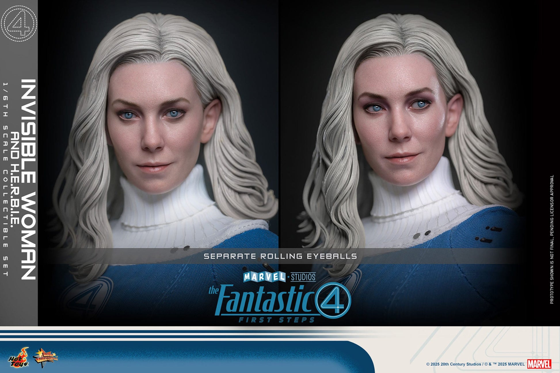 The Fantastic Four: First Steps: Invisible Woman & H.E.R.B.I.E: 1/6th Scale Action Figure: Hot Toys by Hot Toys – Action Figure, [scale], UK stockist Planet Action Figures
