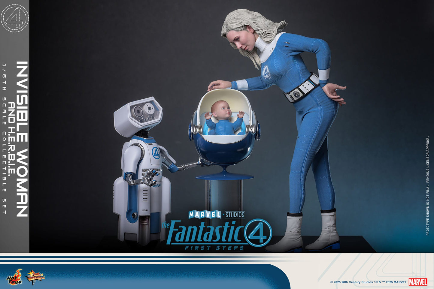 The Fantastic Four: First Steps: Invisible Woman & H.E.R.B.I.E: 1/6th Scale Action Figure: Hot Toys by Hot Toys – Action Figure, [scale], UK stockist Planet Action Figures