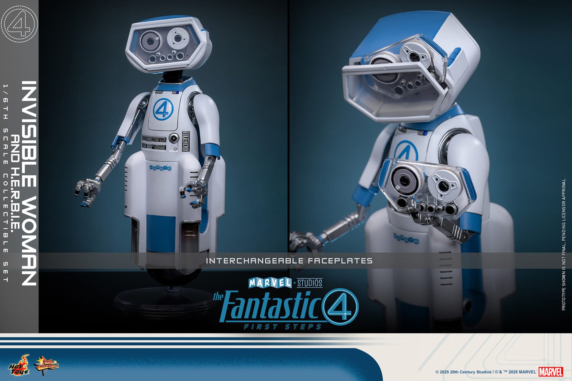The Fantastic Four: First Steps: Invisible Woman & H.E.R.B.I.E: 1/6th Scale Action Figure: Hot Toys by Hot Toys – Action Figure, [scale], UK stockist Planet Action Figures
