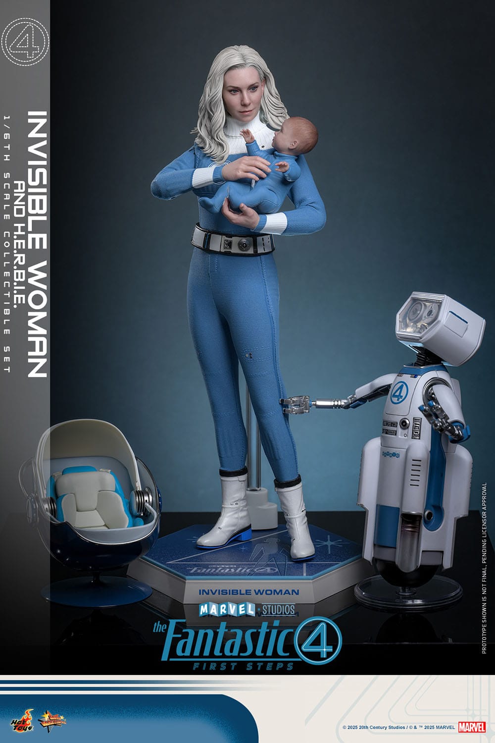 The Fantastic Four: First Steps: Invisible Woman & H.E.R.B.I.E: 1/6th Scale Action Figure: Hot Toys by Hot Toys – Action Figure, [scale], UK stockist Planet Action Figures