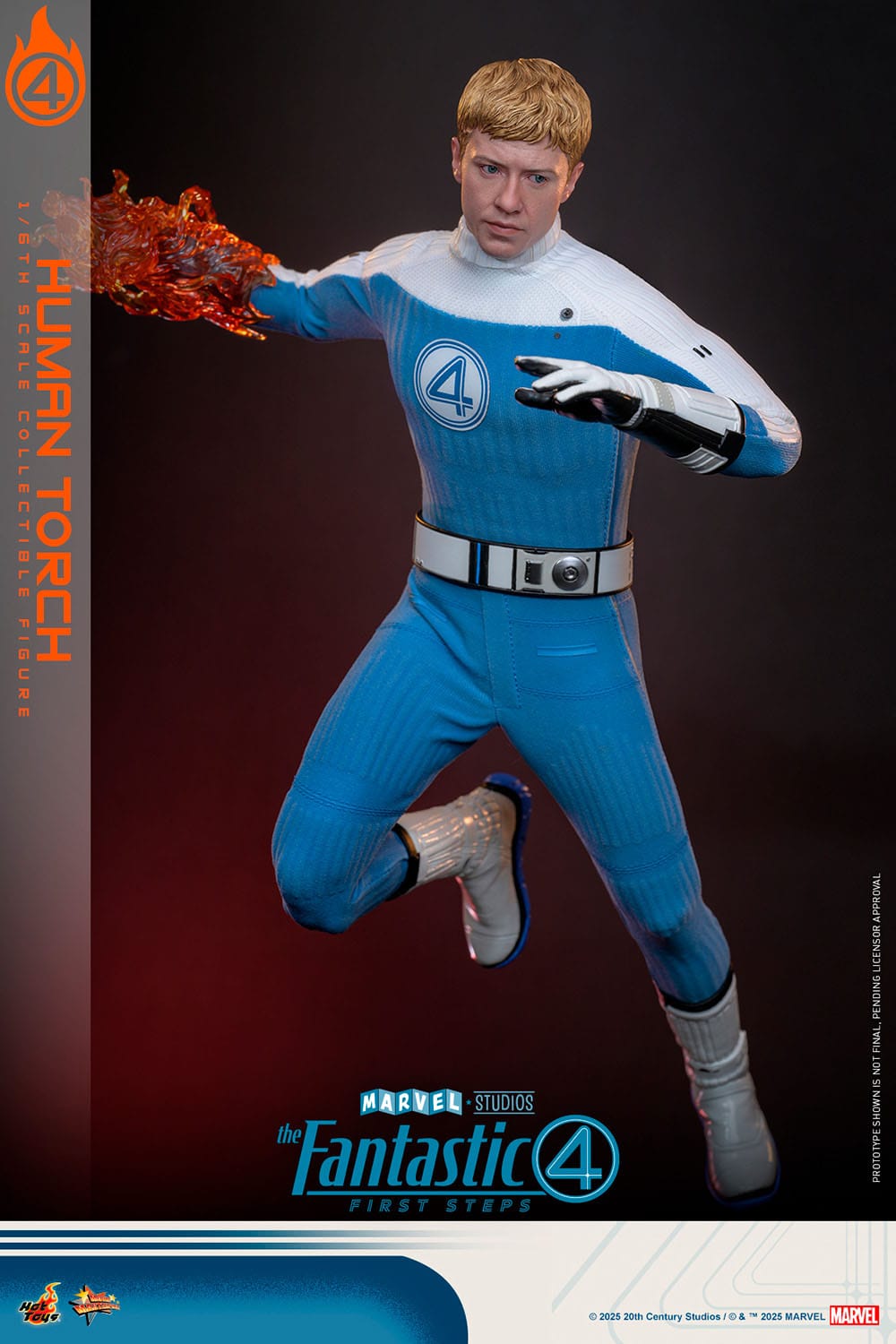 The Fantastic Four: First Steps: Johnny Storm "Human Torch": 1/6th - Hot Toys Action Figures