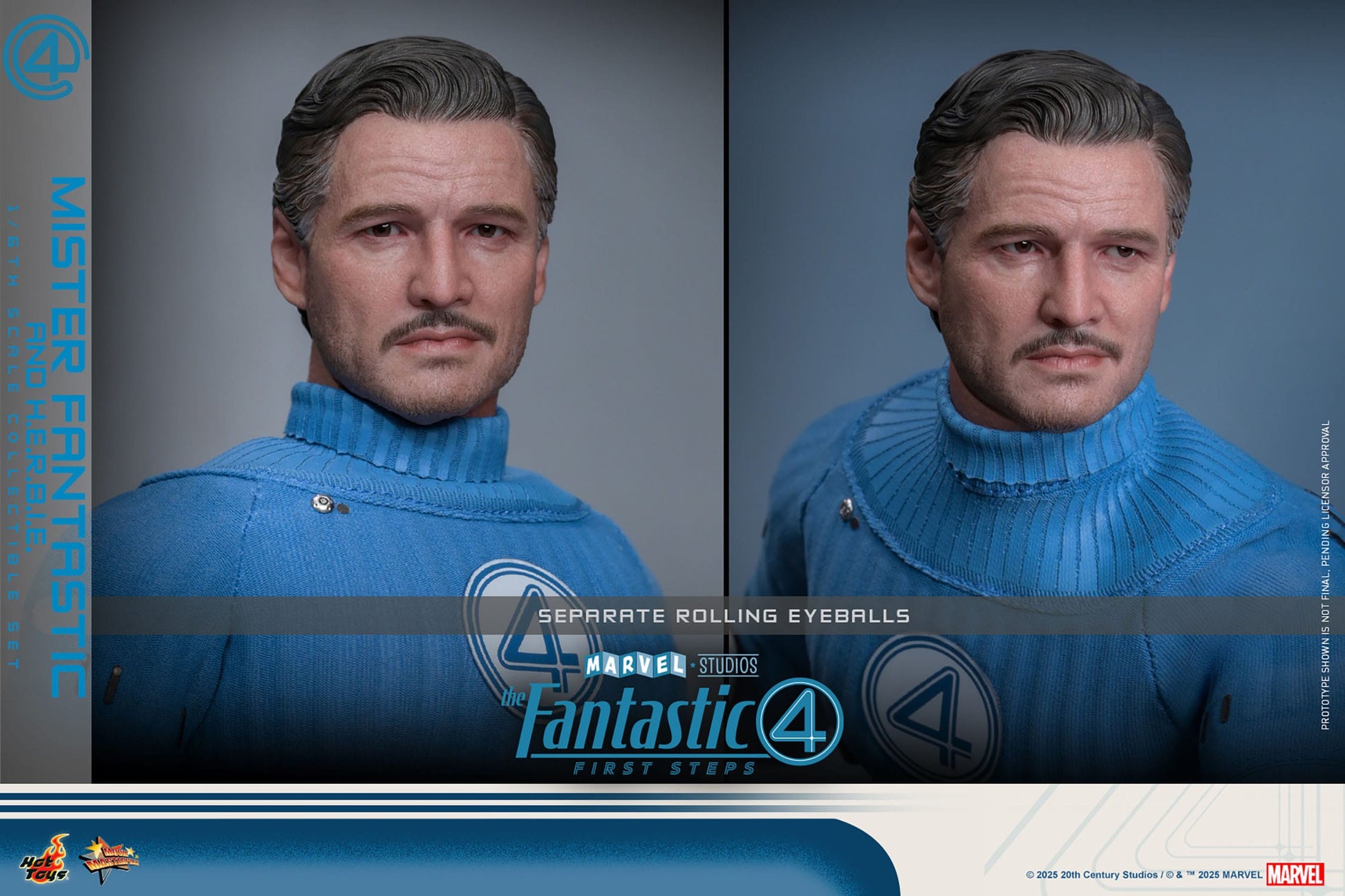 The Fantastic Four: First Steps: Mr Fantastic & H.E.R.B.I.E: 1/6th - Hot Toys Action Figures