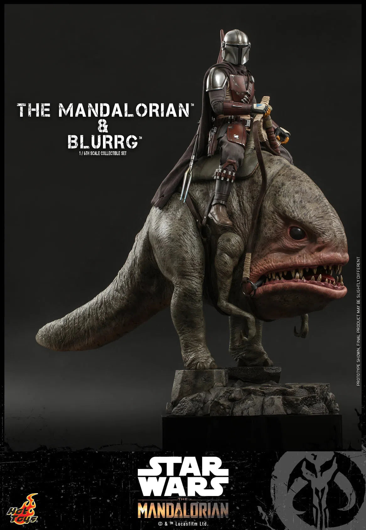 The Mandalorian & Blurrg Set: TMS046: The Mandalorian: Star Wars Hot Toys