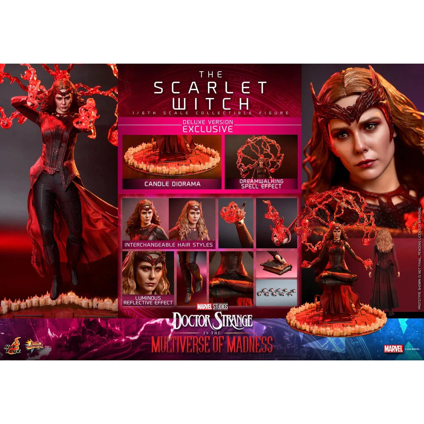The Scarlet Witch: Deluxe: Multiverse Of Madness: Marvel: MMS653: Hot Toys Hot Toys
