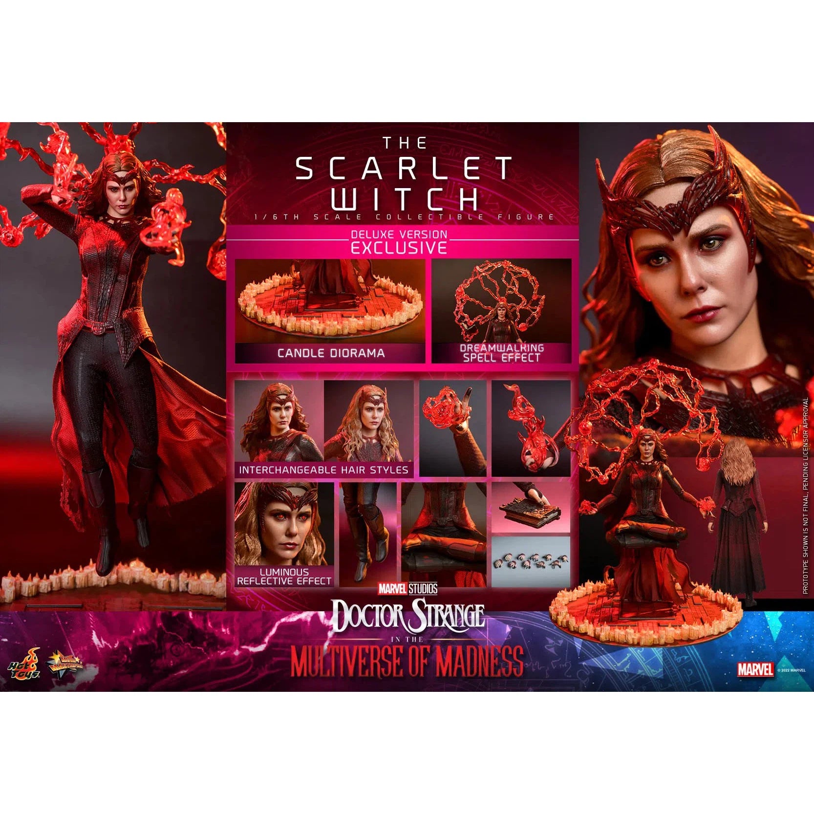 The Scarlet Witch: Deluxe: Multiverse Of Madness: Marvel: MMS653: Hot Toys Hot Toys