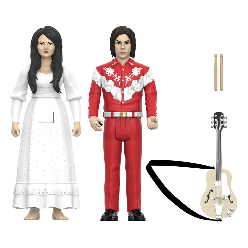 The White Stripes ReAction Action Figures 2-Pack Wave 02 The White Stripes (Elephant) - Super7 Action Figures