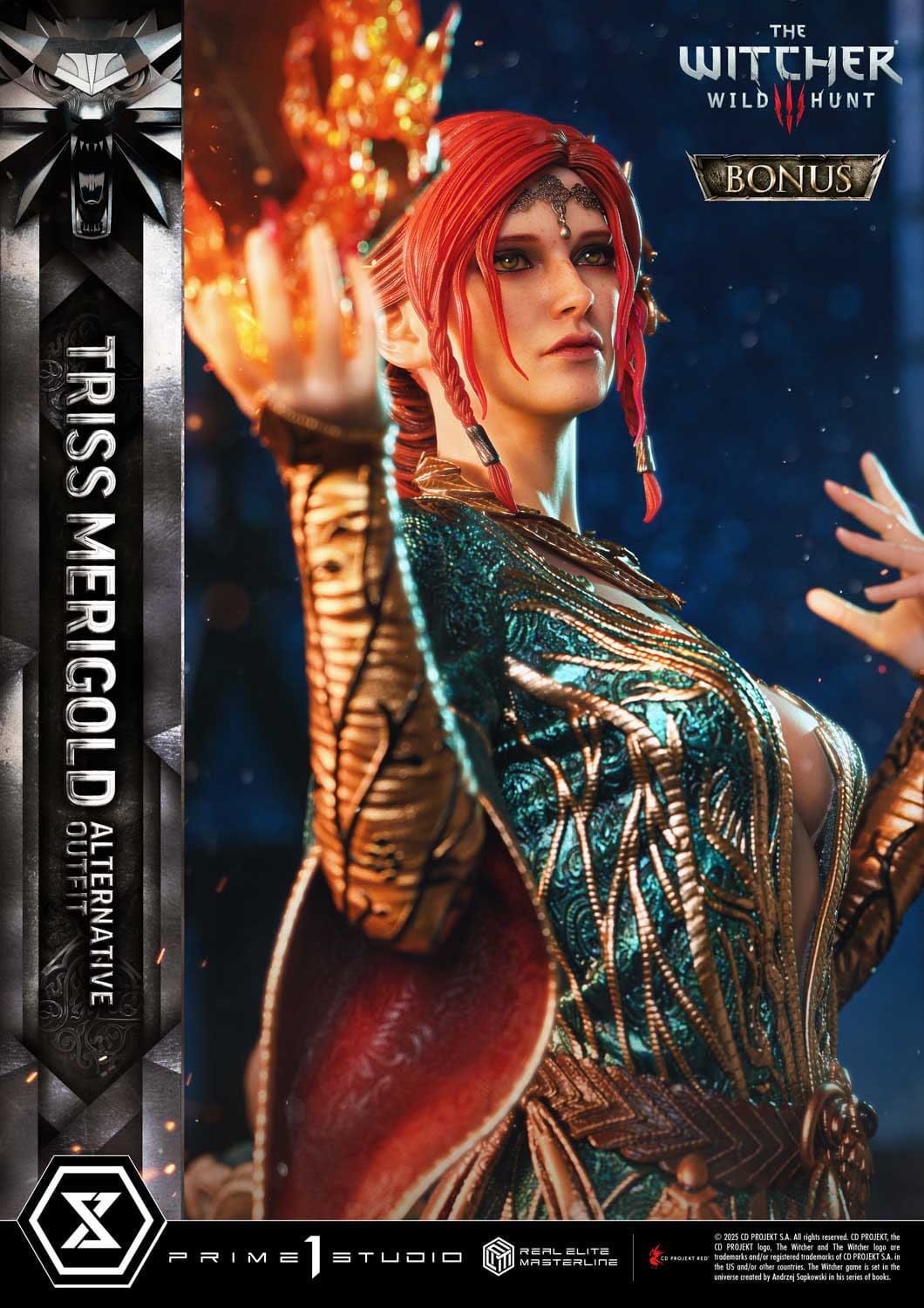 The Witcher 3: Wild Hunt: Triss Merigold (Alternative Outfit Bonus Ver.): Real Elite Masterline 1/4 Scale Limited Edition Statue - Prime 1 Studio Statues