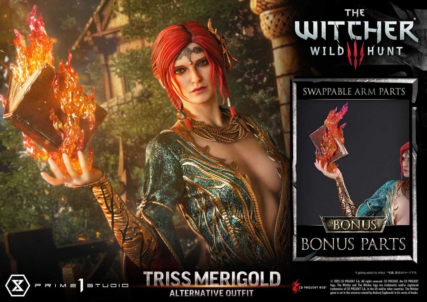 The Witcher 3: Wild Hunt: Triss Merigold (Alternative Outfit Bonus Ver.): Real Elite Masterline 1/4 Scale Limited Edition Statue - Prime 1 Studio Statues