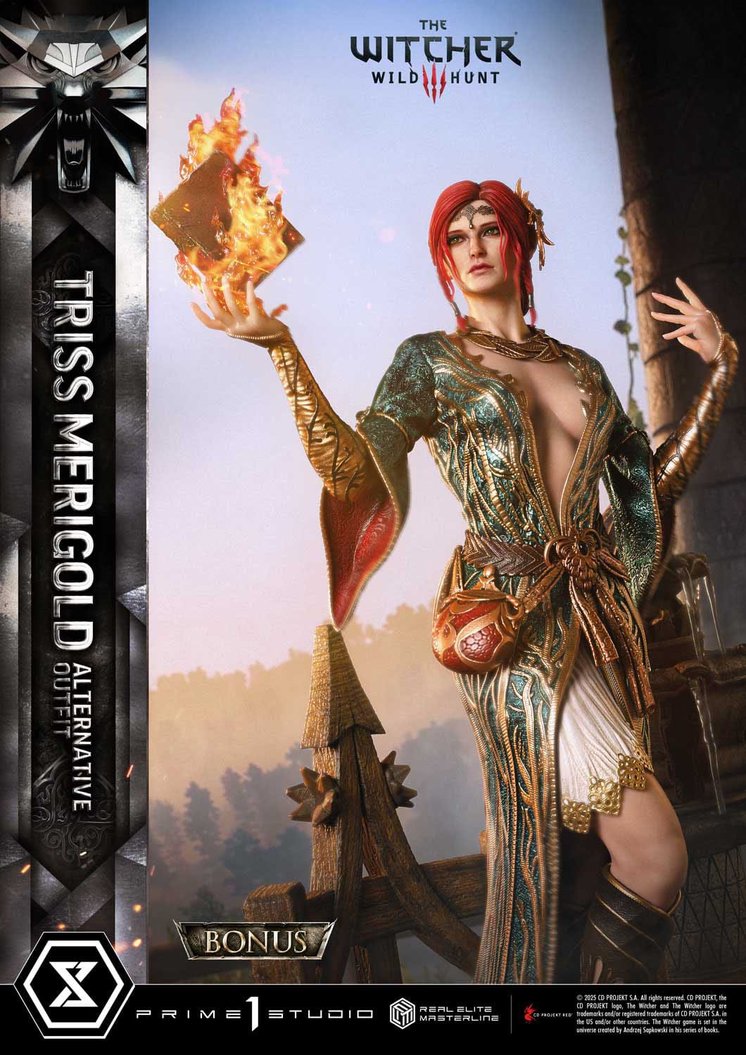 The Witcher 3: Wild Hunt: Triss Merigold (Alternative Outfit Bonus Ver.): Real Elite Masterline 1/4 Scale Limited Edition Statue - Prime 1 Studio Statues