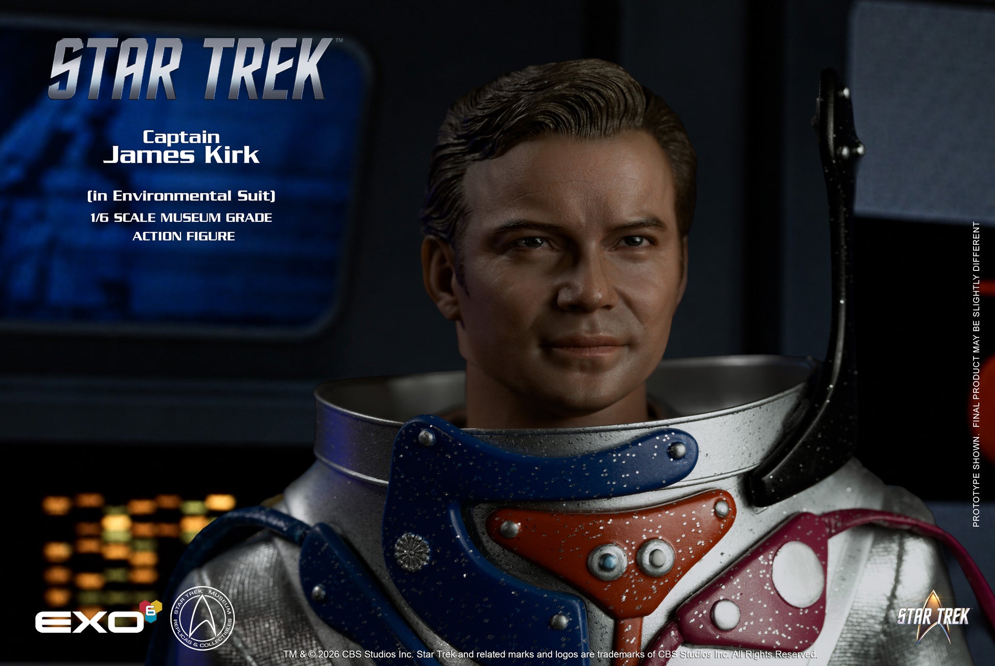 Star Trek: The Original Series Captain James T. Kirk (Environmental Spacesuit) 1/6 Scale Action Figure - EXO-6 Action Figures